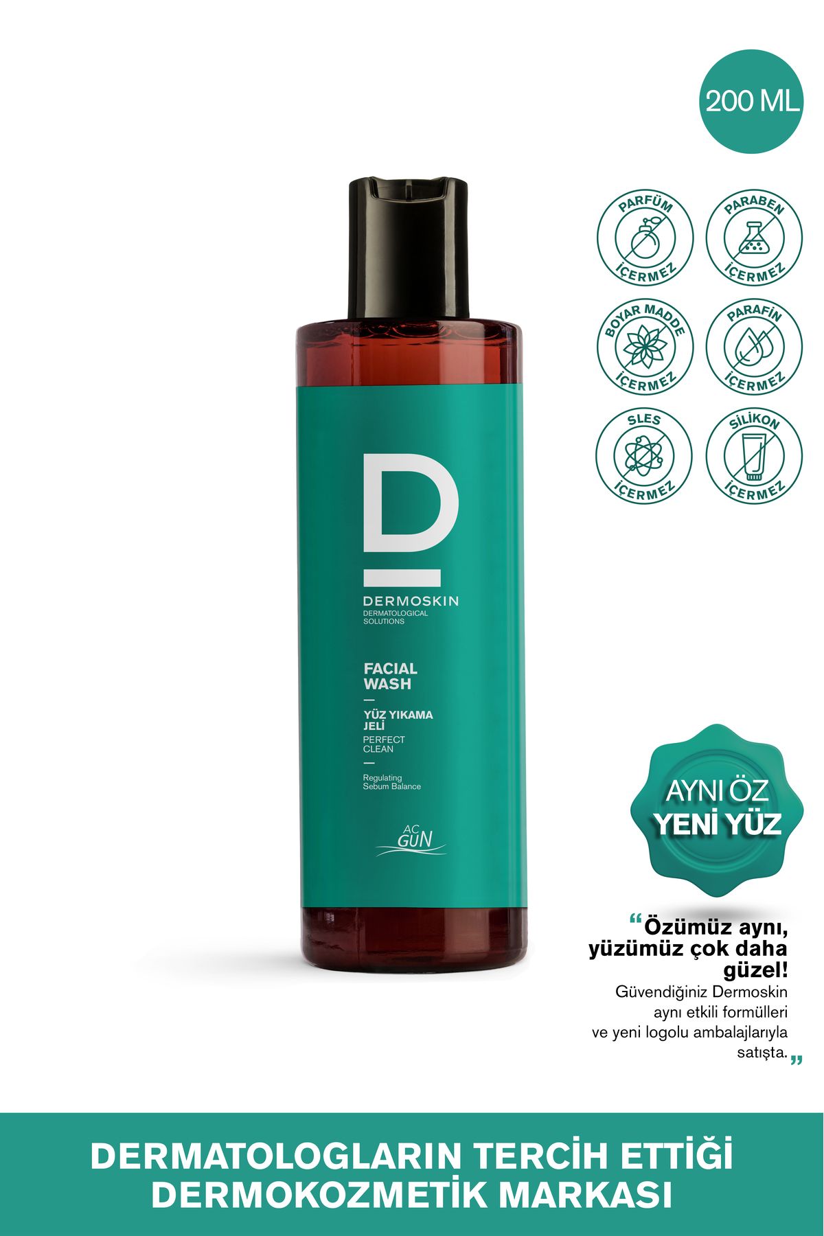 Acgun Sivilce ve Akne Karşıtı Yüz Yıkama Jeli | Yüz Temizleyicileri | Salisilik Asit | 200 ml