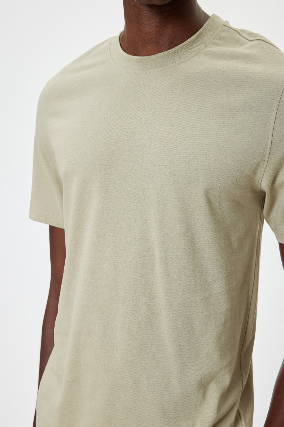 تیشرت مردانه سبز کوتون | 4SAM10546HK اورجینال - تصویر 5