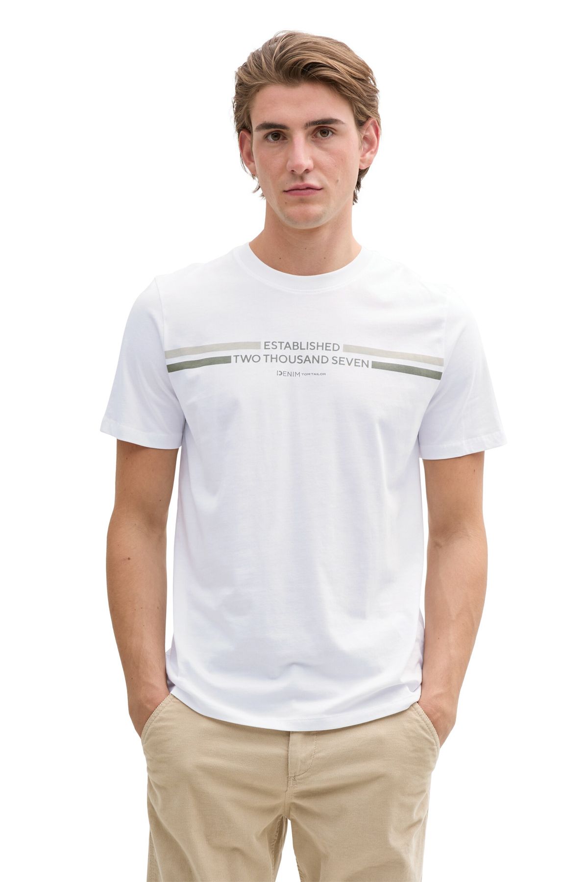 Tom Tailor Denim-Weißes T-Shirt für Männer 3
