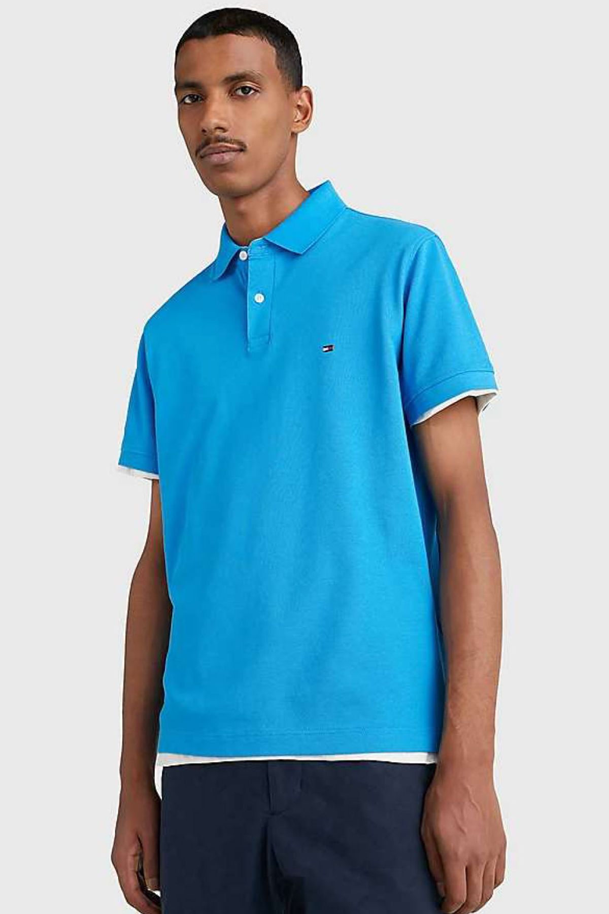 Tommy Hilfiger Męska Koszulka Polo - Bawełna, Regularny Krój, Mw0mw17770 Czw Mężczyzna - S