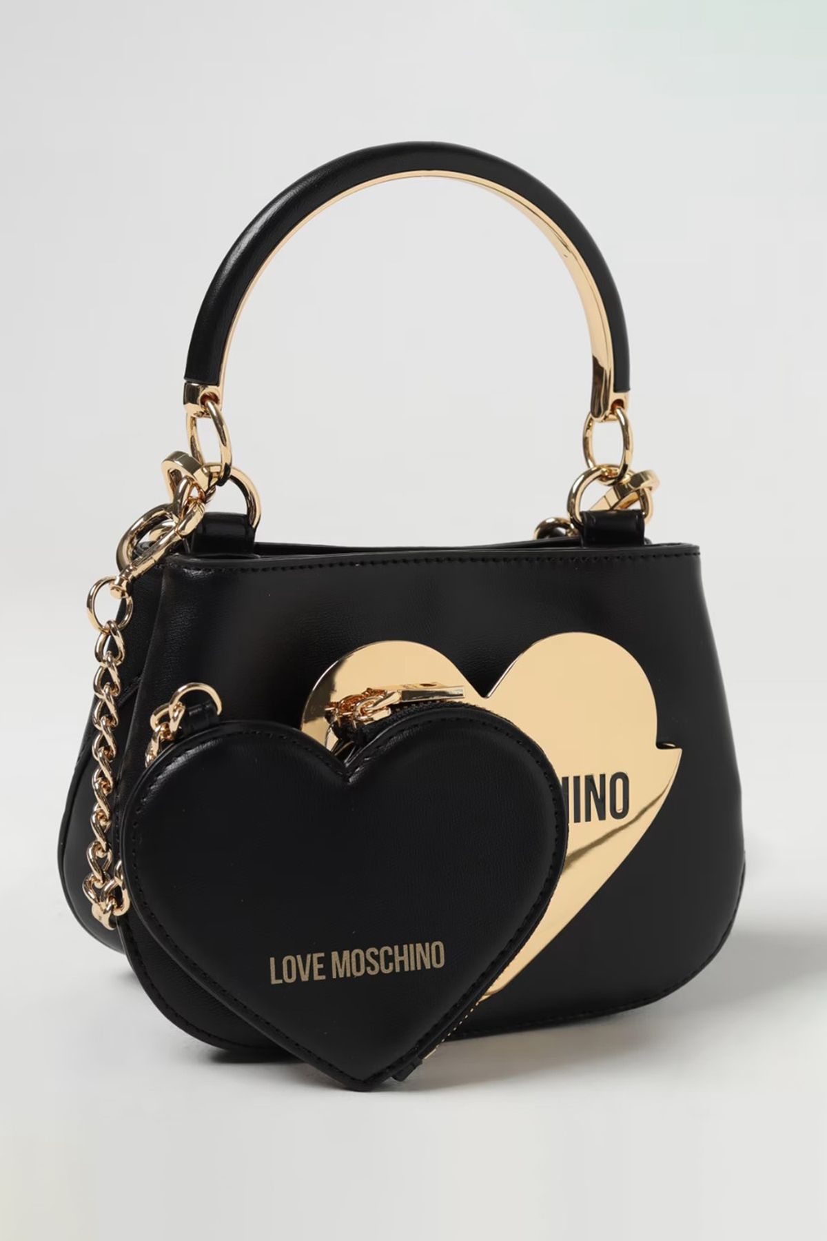 Love Moschino-Removable Strap Bag with Chain Detail - JC4129PP1ILO0000 3