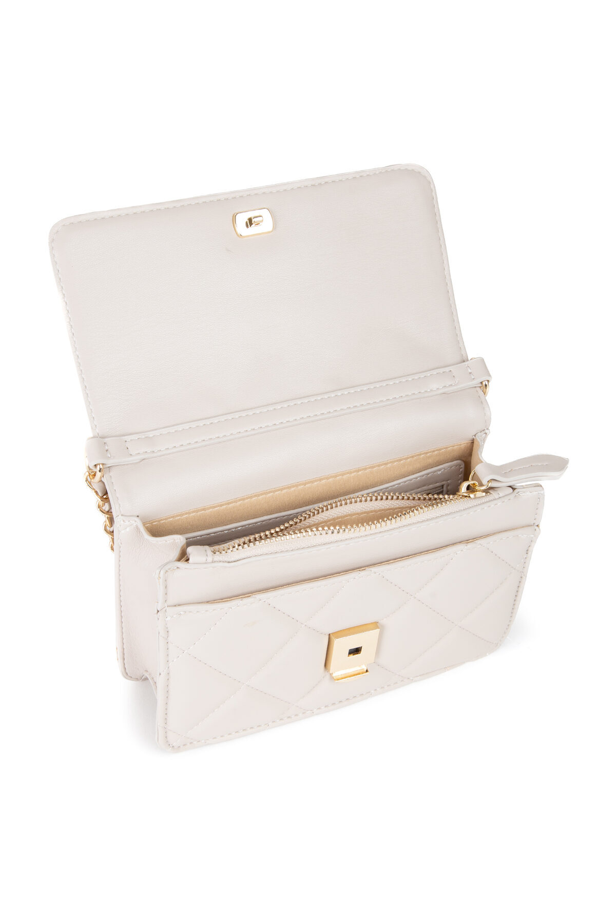 Valentino TORBA OCARINA Z KLAPĄ ECRU VBS3KK52R