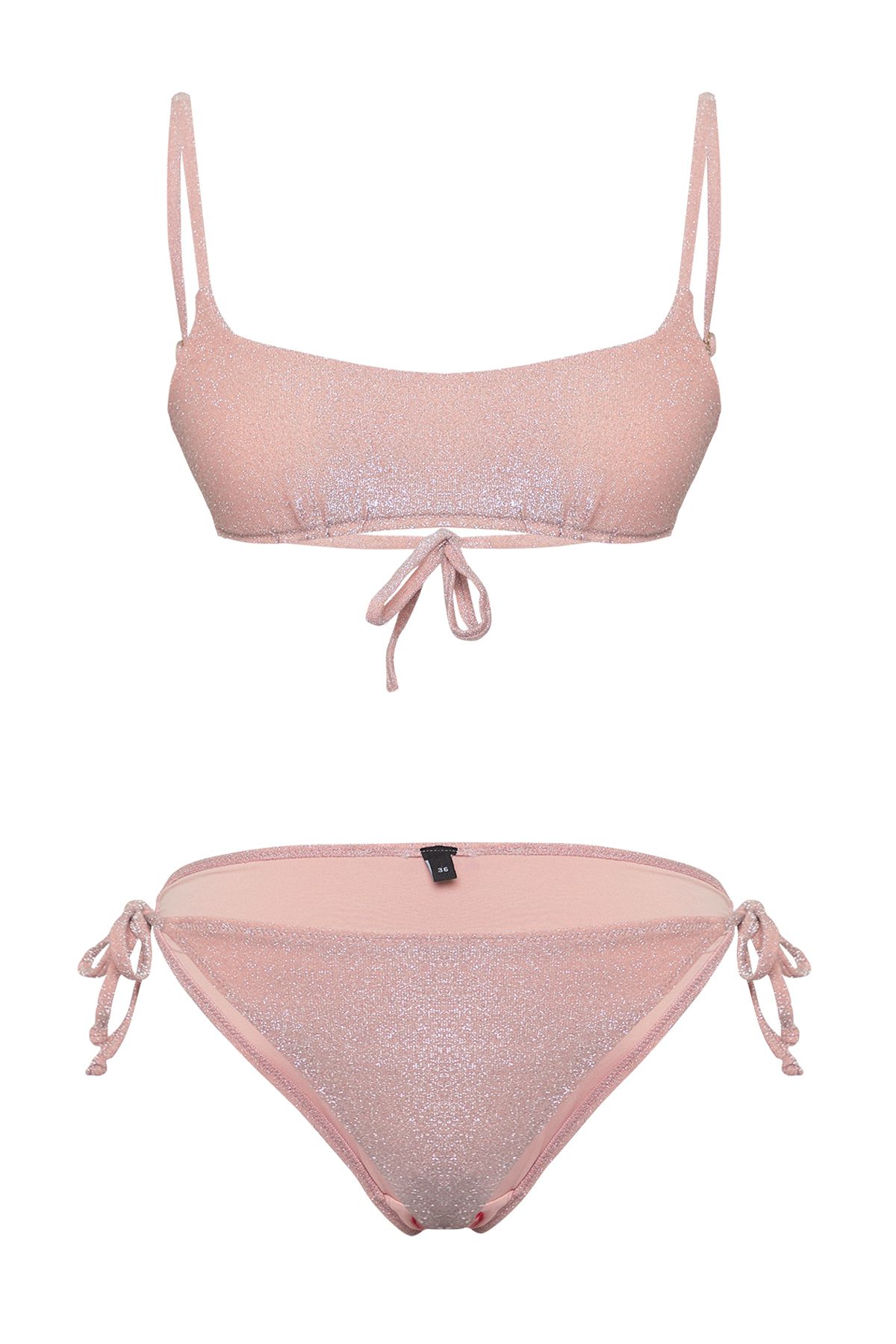 Trendyol Collection-Set bikini Bralette cu pudră cu sclipici - TBESS25BT00103 5