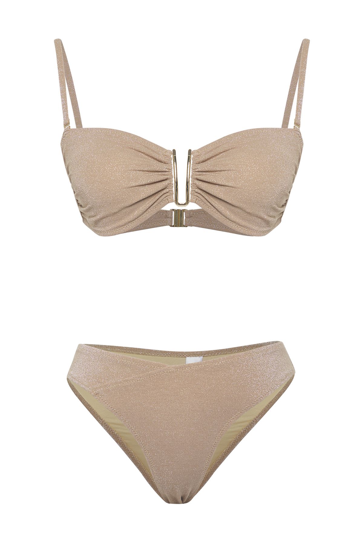 Trendyol Collection-Norkový set bikin s třpytivým jádrem bez ramínek TBESS25BT00108 5
