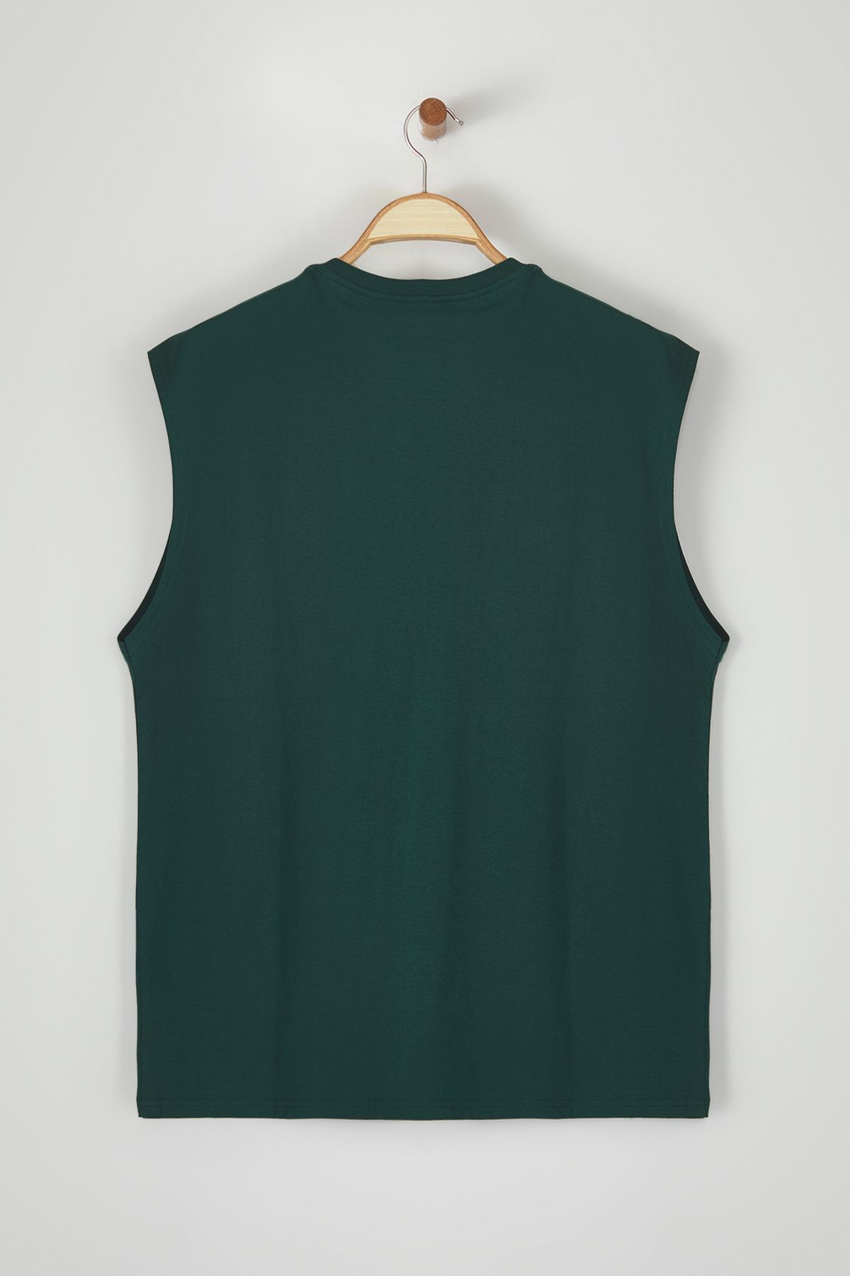 Trendyol Collection-Emerald Green City Printed Relaxed Fit Cotton Sleeveless T-Shirt/Singlet - Tmnss23Al00008 4