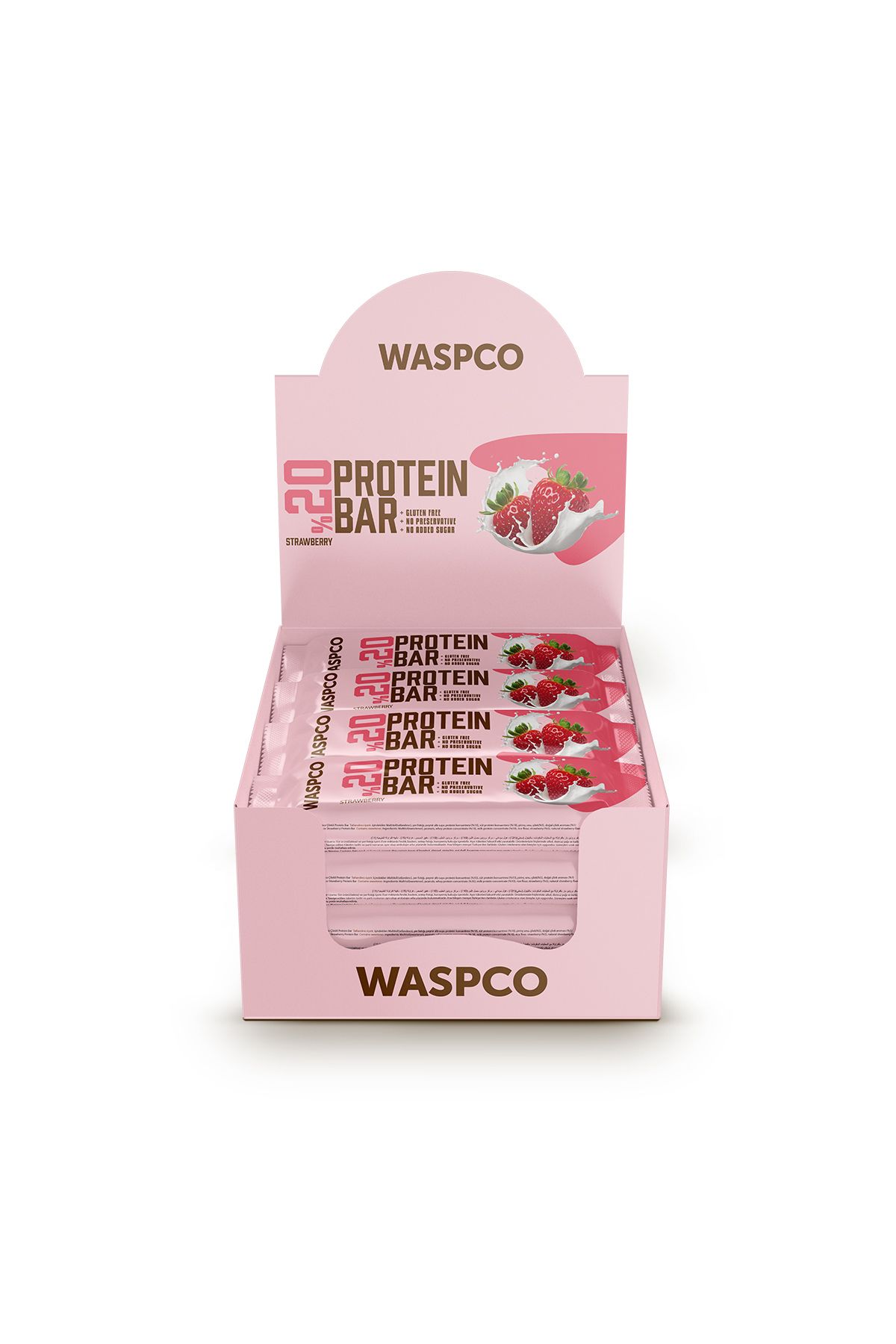 Waspco Protein Bar Çilekli 40g X 16 Adet-5