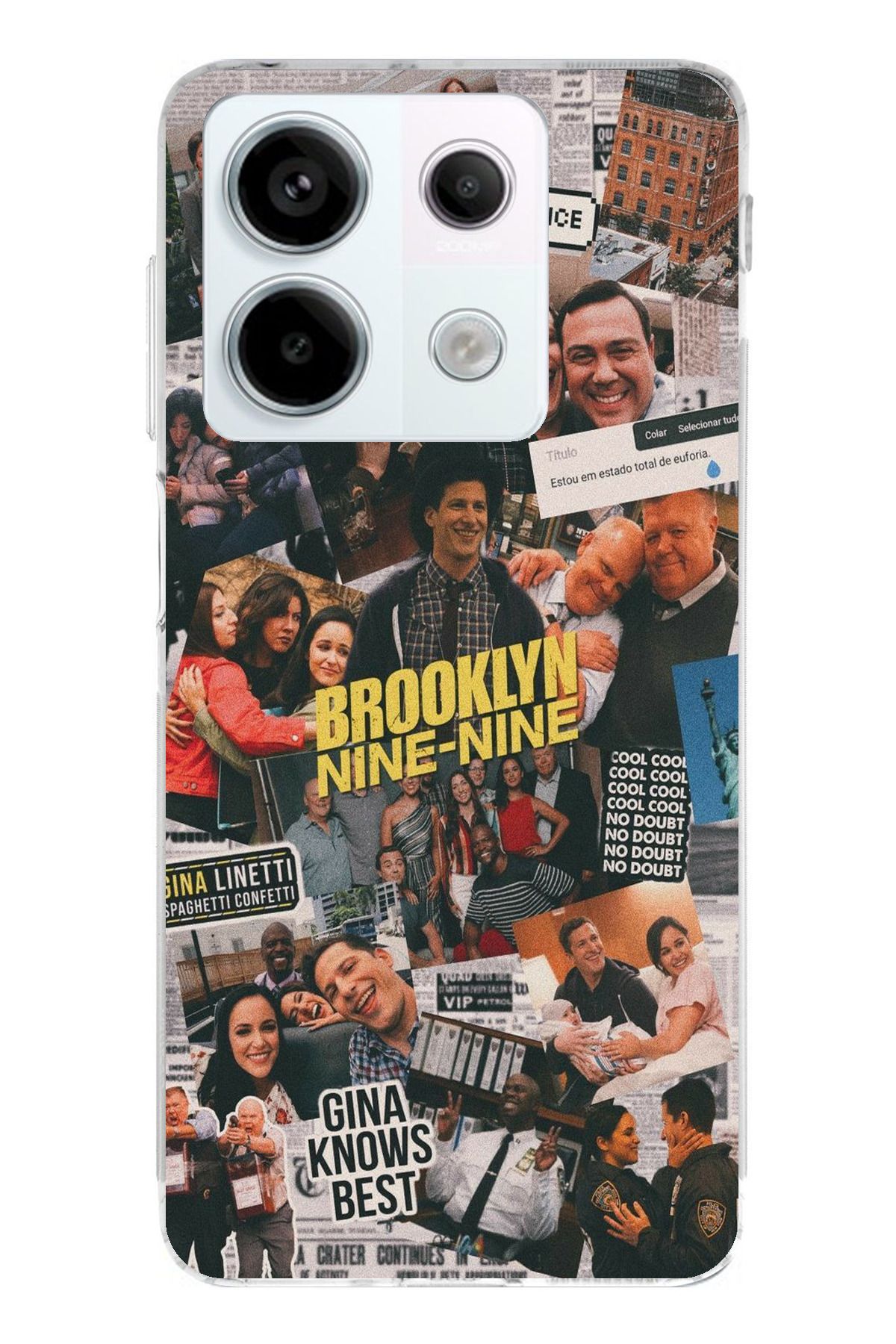 TechTree Redmi Note 13 PRO 5G Uyumlu Brooklyn Nine Nine Tasarımlı Şeffaf Silikon Kılıf