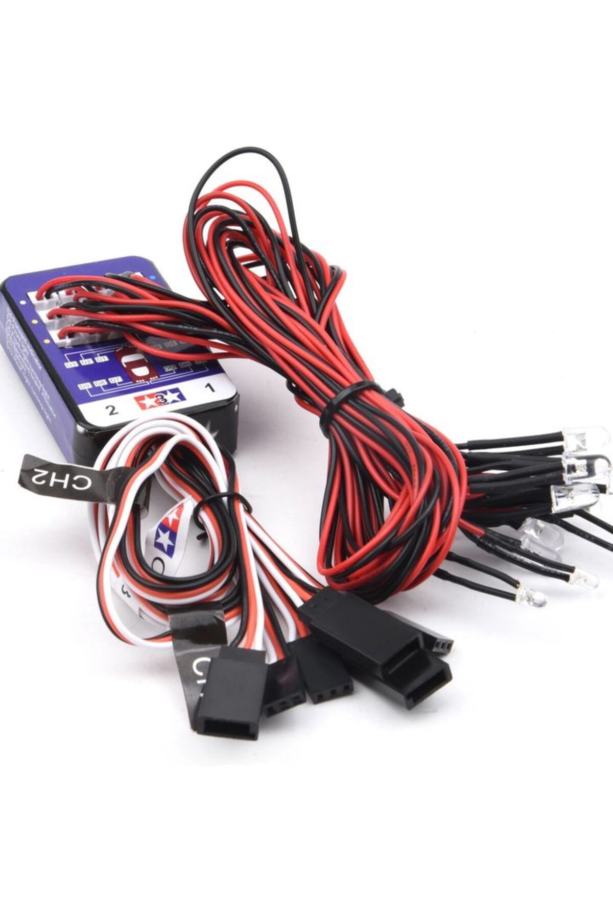 Choice-Simulation Flash Light 12 LED Lighting Kit Steering Brake for RC Car 1/10 Scale Models Yokomo Tam... 6