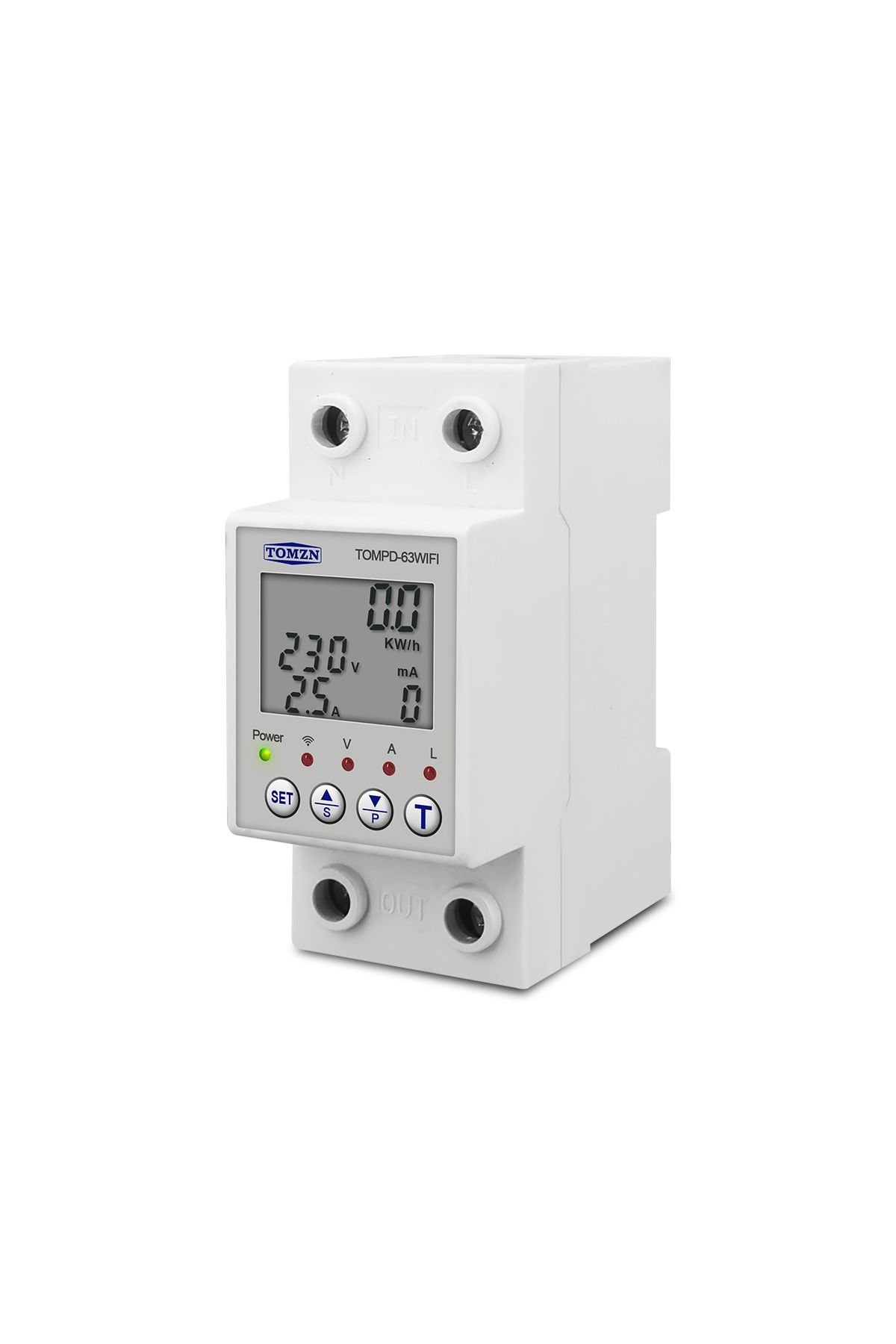 TOMZN-1-63a Reclosable Smartlife Tuya Wifi Circuit Breaker 63a 110v 220v Energy Meter Metering Timer With 3