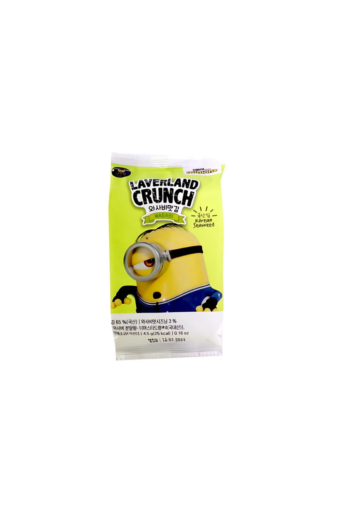 Laverland Crunch Minions Korean Seaweed Wasabi 4.5g