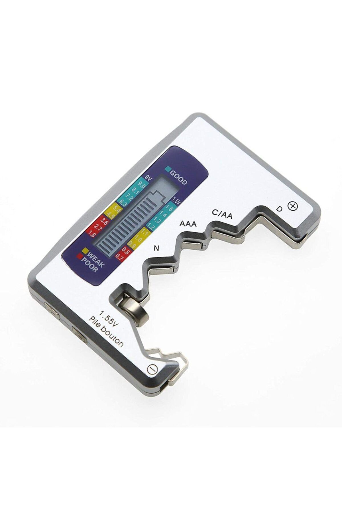 Choice-Silvery Bt-886 Black Portable Battery Capacity Indicator Compact Size Lithium Battery Level Tester D 1