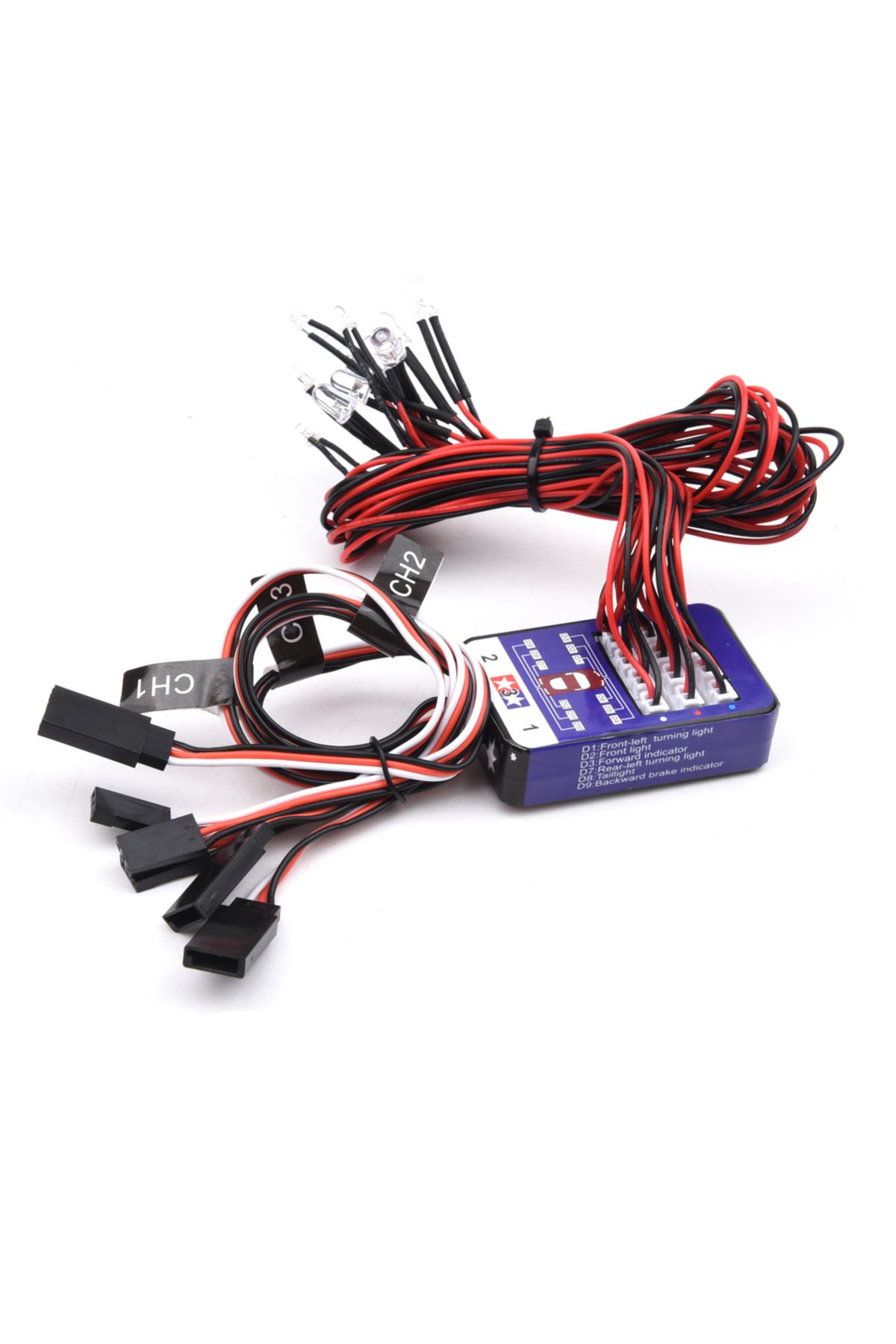 Choice-Simulation Flash Light 12 LED Lighting Kit Steering Brake for RC Car 1/10 Scale Models Yokomo Tam... 4