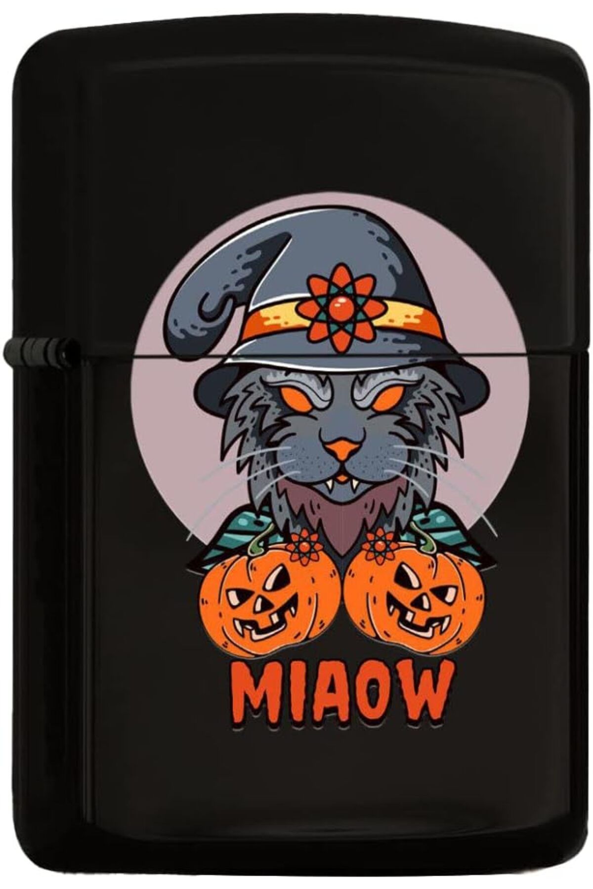 STOREMAX htpshopmx Gift Happy Halloween Tasarımlı Renkli Baskılı Siyah Benzinli Metal Çakmak str http 109