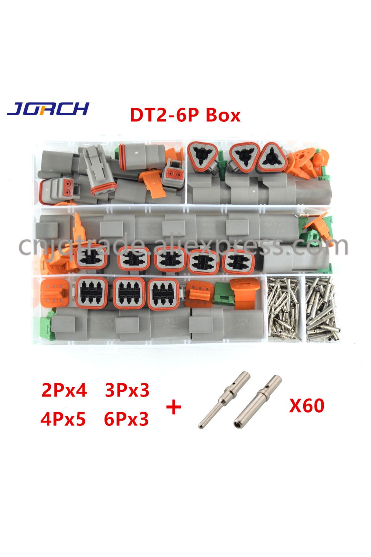 Choice-Round Terminal Box Deutsch Dt Series Waterproof Wire Connector Kit Dt06-2s Dt04-2p Dt06-3s Dt04-3p 1