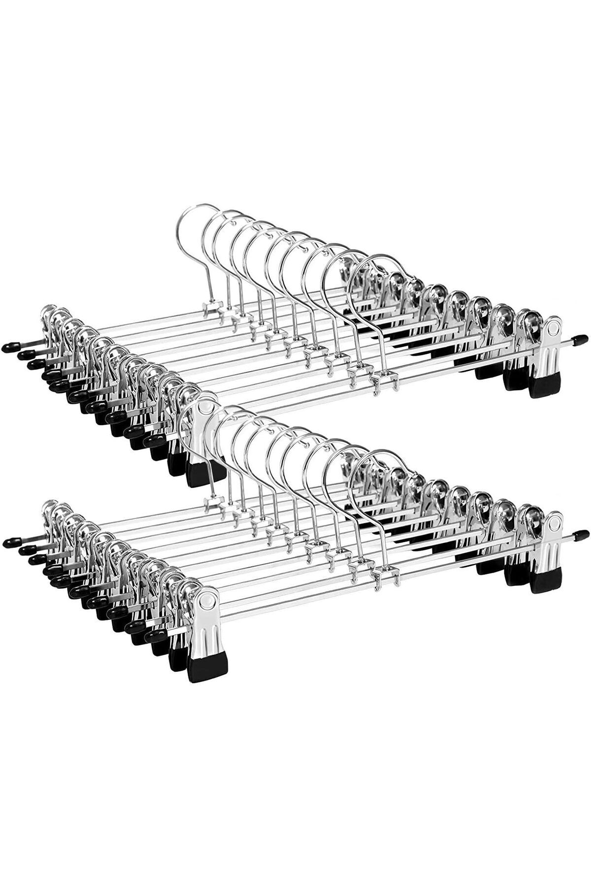 STOREMAX jvnnastore metalden yapılmış pantolon askısı, 31 cm elbise askısı, kaymaz, pantolon, etek ve