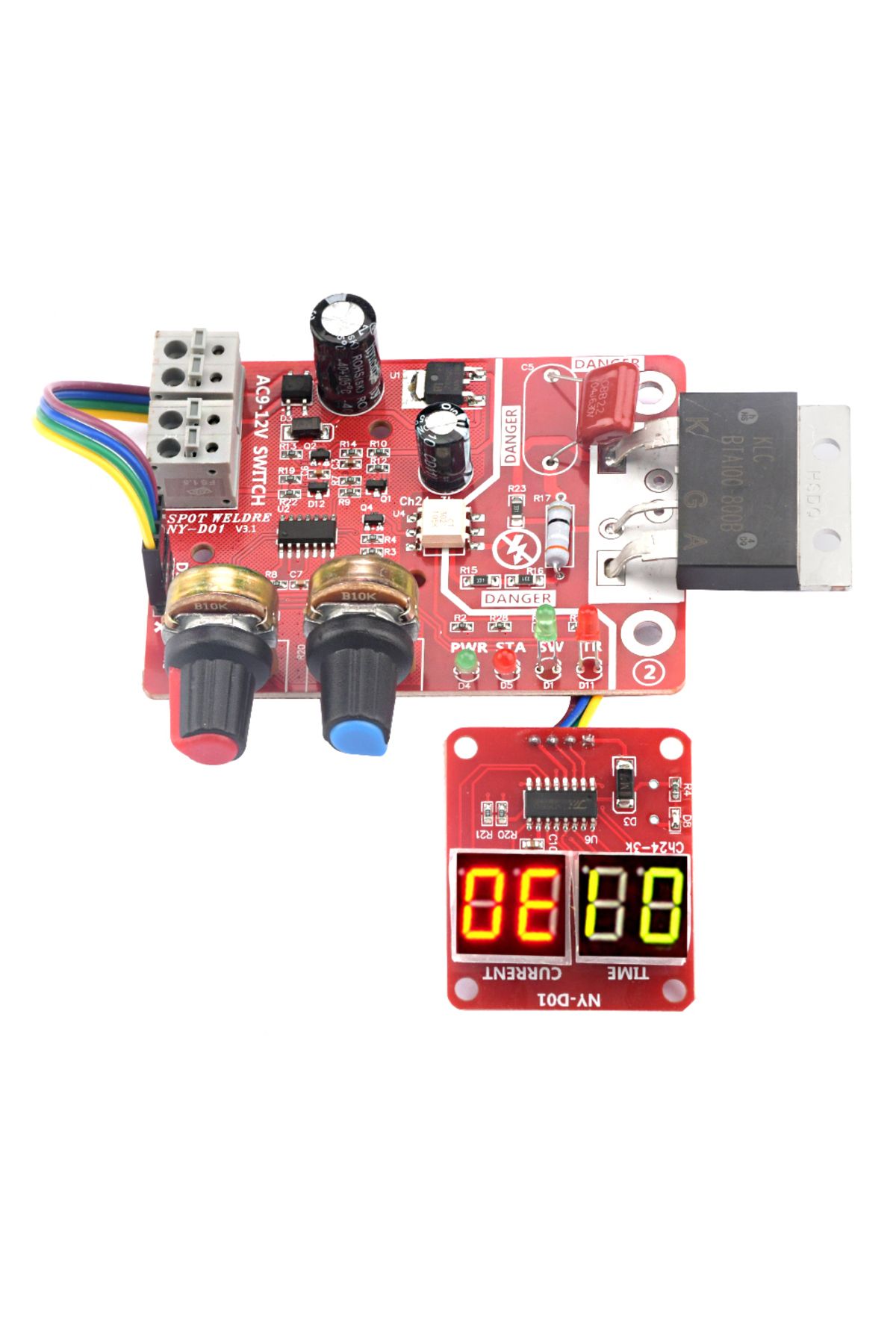 Choice-لوحة تحكم NY-D01 100A AC9-12V DIY 40A/100A لوحة تحكم آلة لحام نقطي لوحة لحام قابلة للتعديل 7