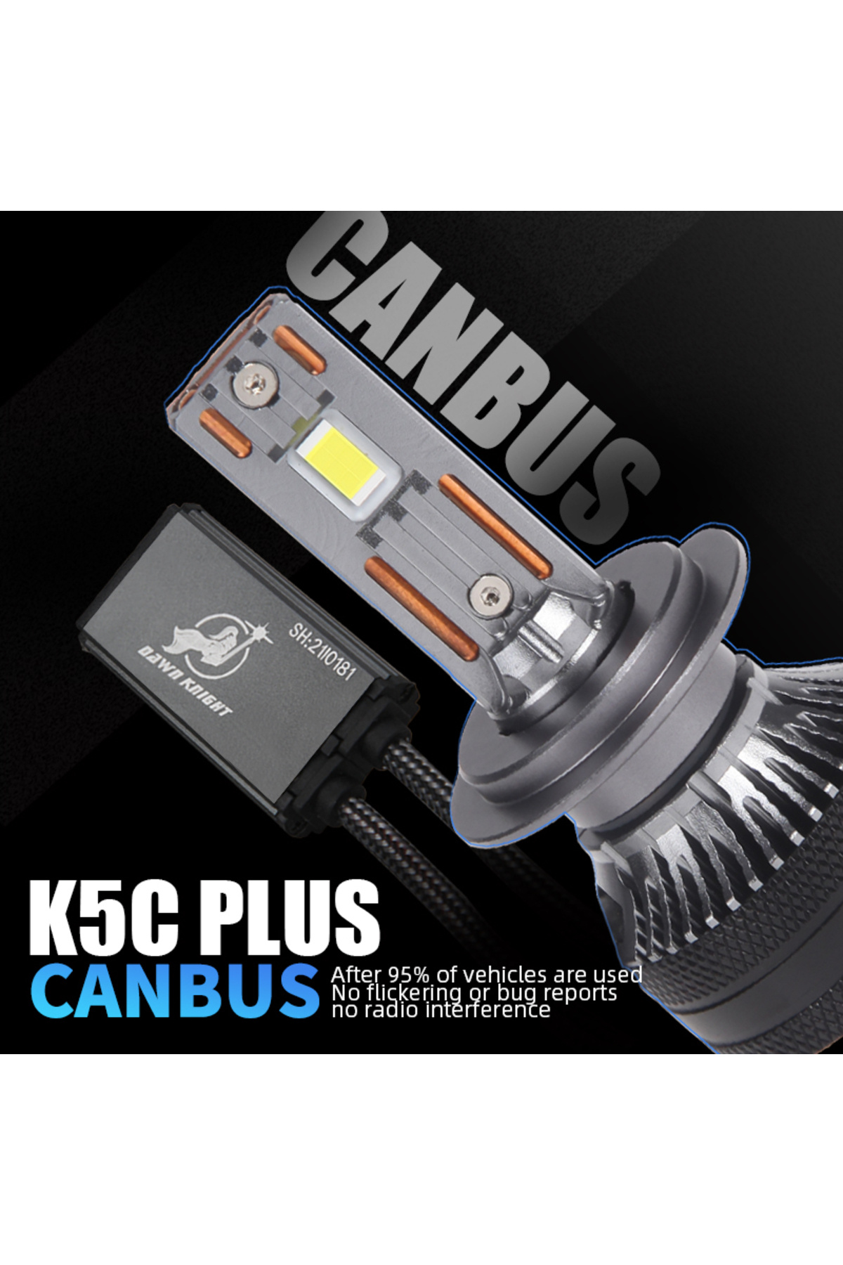 DAWN KNIGHT-H7 6000k Cold White 140w K5c Plus H7 H11 H1 H4 Led Headlight Bulb 4300k Led Hb3 Hb4 Doub 4