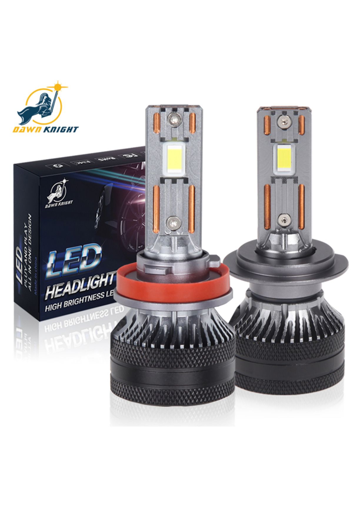 DAWN KNIGHT-H7 6000k Cold White 140w K5c Plus H7 H11 H1 H4 Led Headlight Bulb 4300k Led Hb3 Hb4 Doub 8