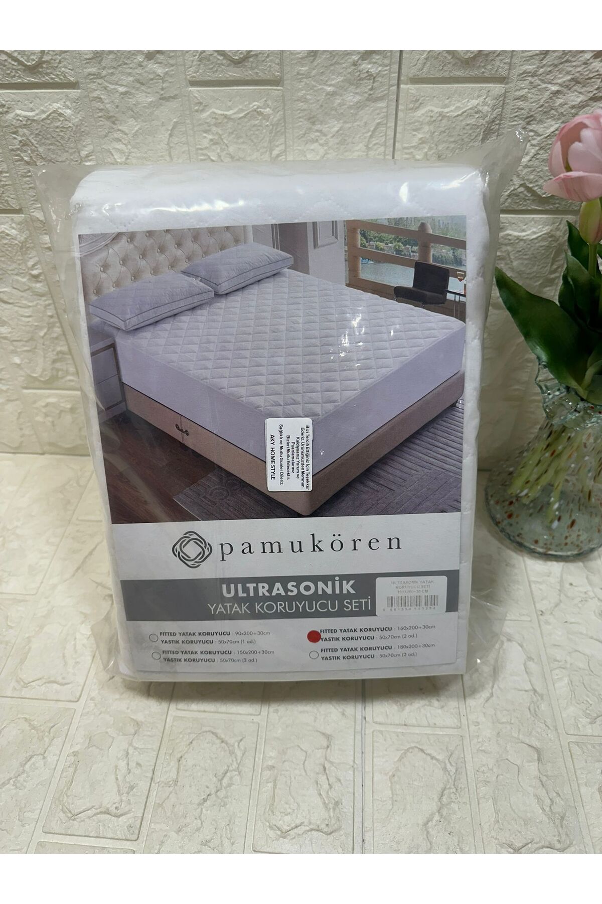 Ultrasonik Yatak Koruyucu Alez Takımı Yastıklı - 160x200