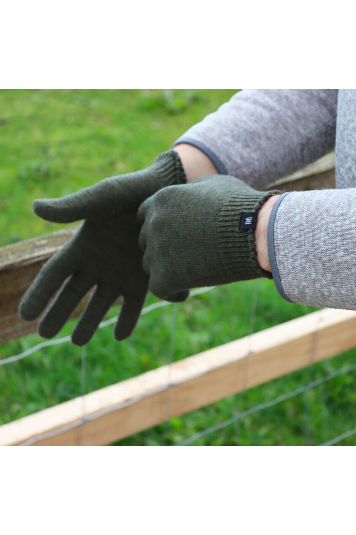 NORFOLK-Bıbury 70% Merino Wool Green Gloves 1 Pair 6