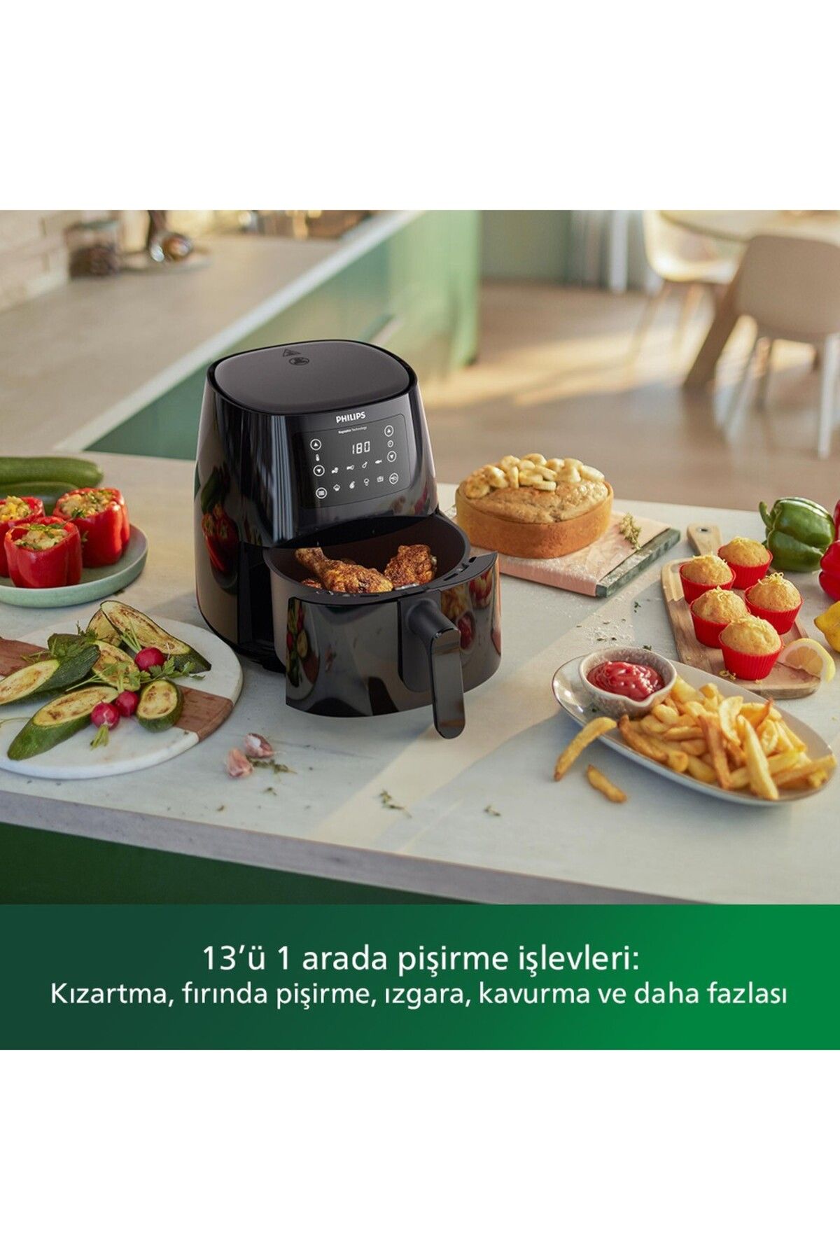 Philips Airfryer Large, Rapid Air Teknolojisi 4,1l