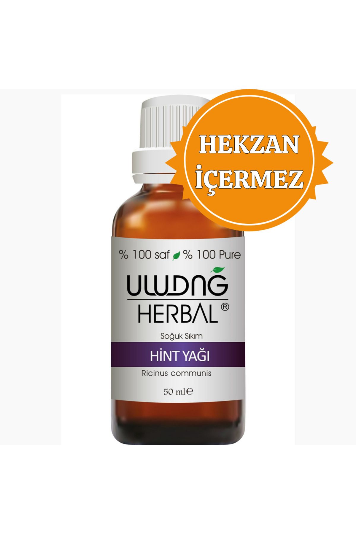 ULUDAĞ HERBAL Hint Yağı Hekzansız 50 ml %100 Doğal ve Saf Castor Oil