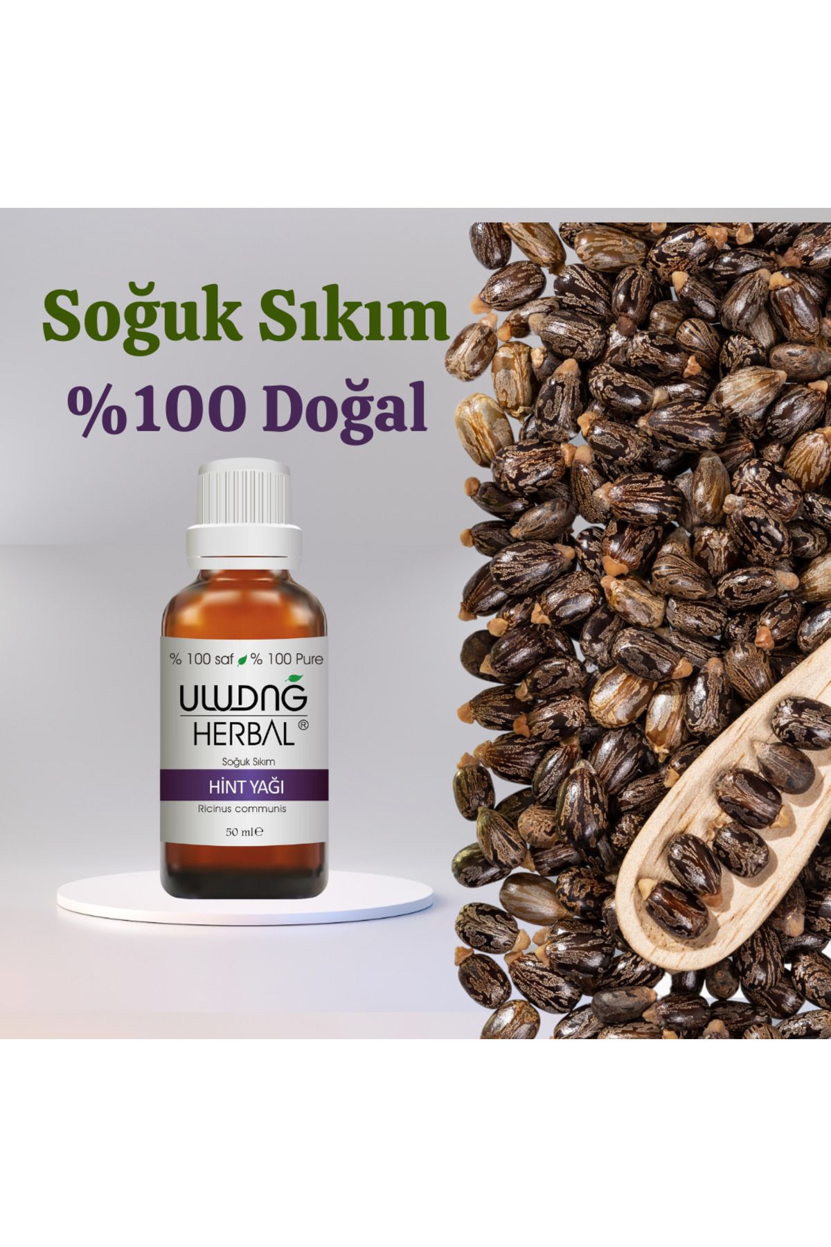 ULUDAĞ HERBAL-زيت الخروع الخالي من الشحوم 50 مل زيت الخروع الطبيعي والنقي بنسبة 100% 3