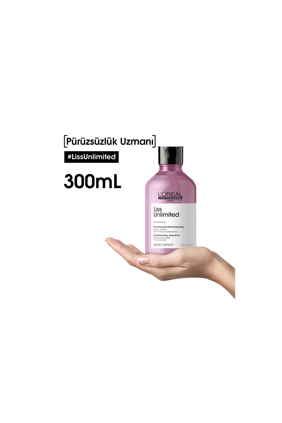 L'oreal Professionnel LISS UNLIMITED ŞAMPUAN 300 ml Saç Güçlendirici Besleyici KUAFOREVALORŞAMP33