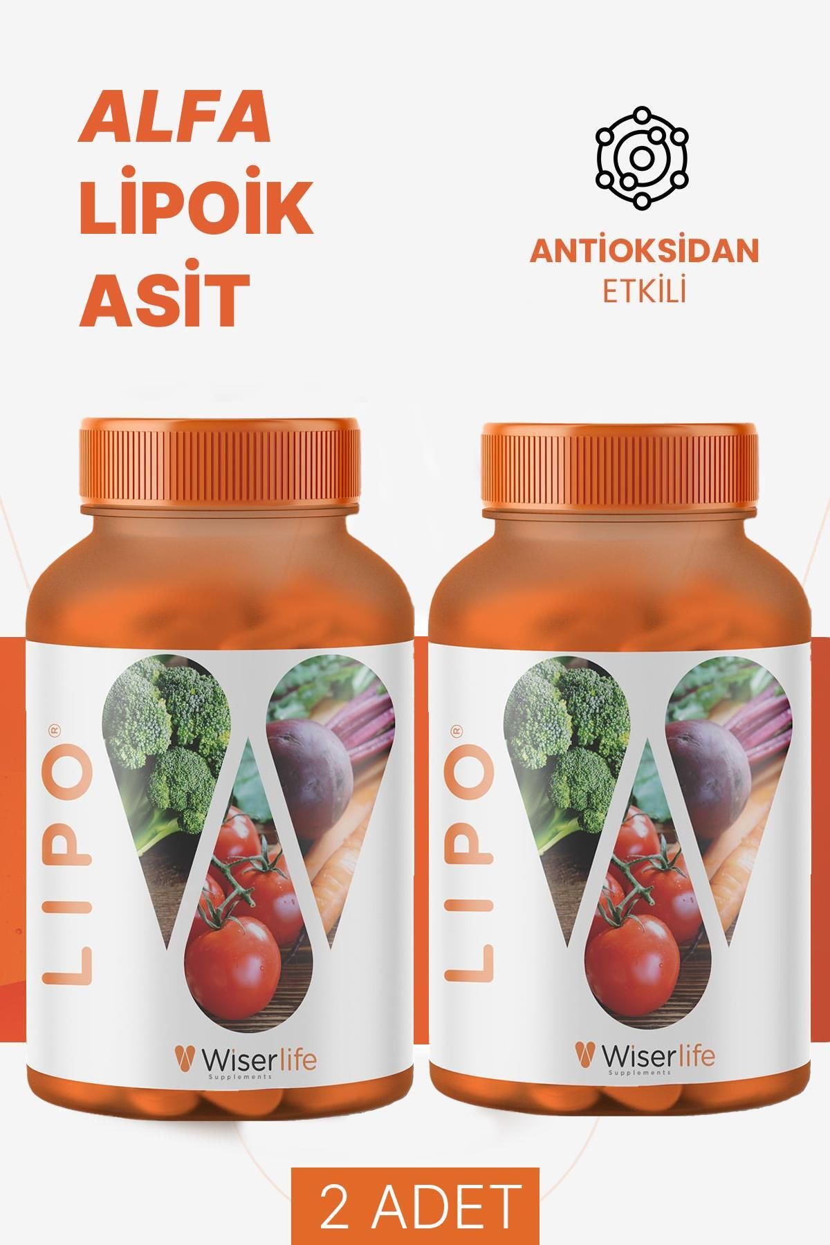 Wiserlife Lipo Alfa Lipoik Asit İçeren Takviye Edici Gıda 30 Kapsül 2 ADET