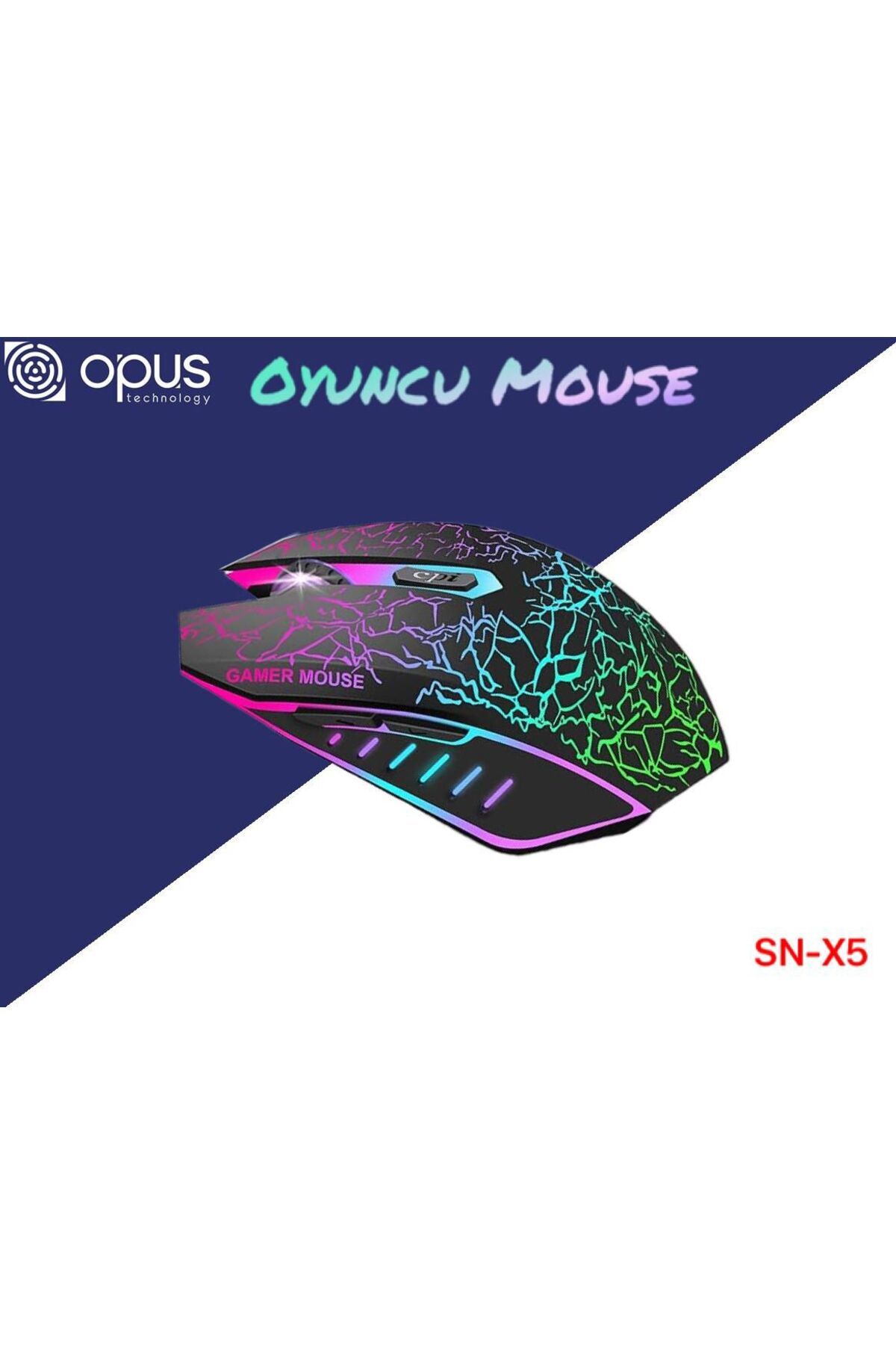 Noname SN-X5  Rgb Işıklı Kablolu Usb Gaming Mouse