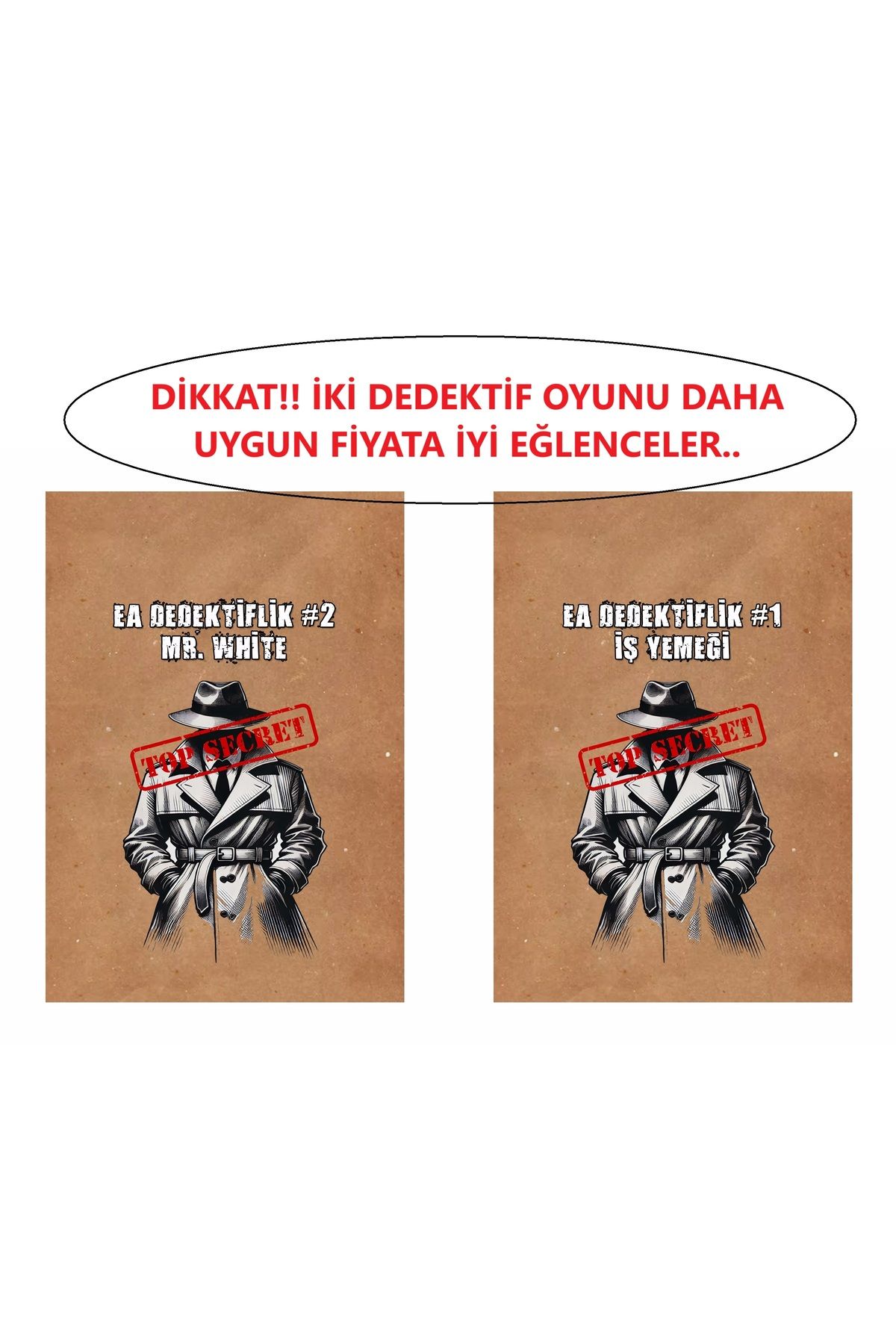 EGE AKADEMİ İŞ YEMEĞİ SUİKAST  VE MR.WHİTE SUİKAST DOSYASI SUDOKU VE HARF BULMACALI DEDEKTİF OYUNU İKİLİ PAKET