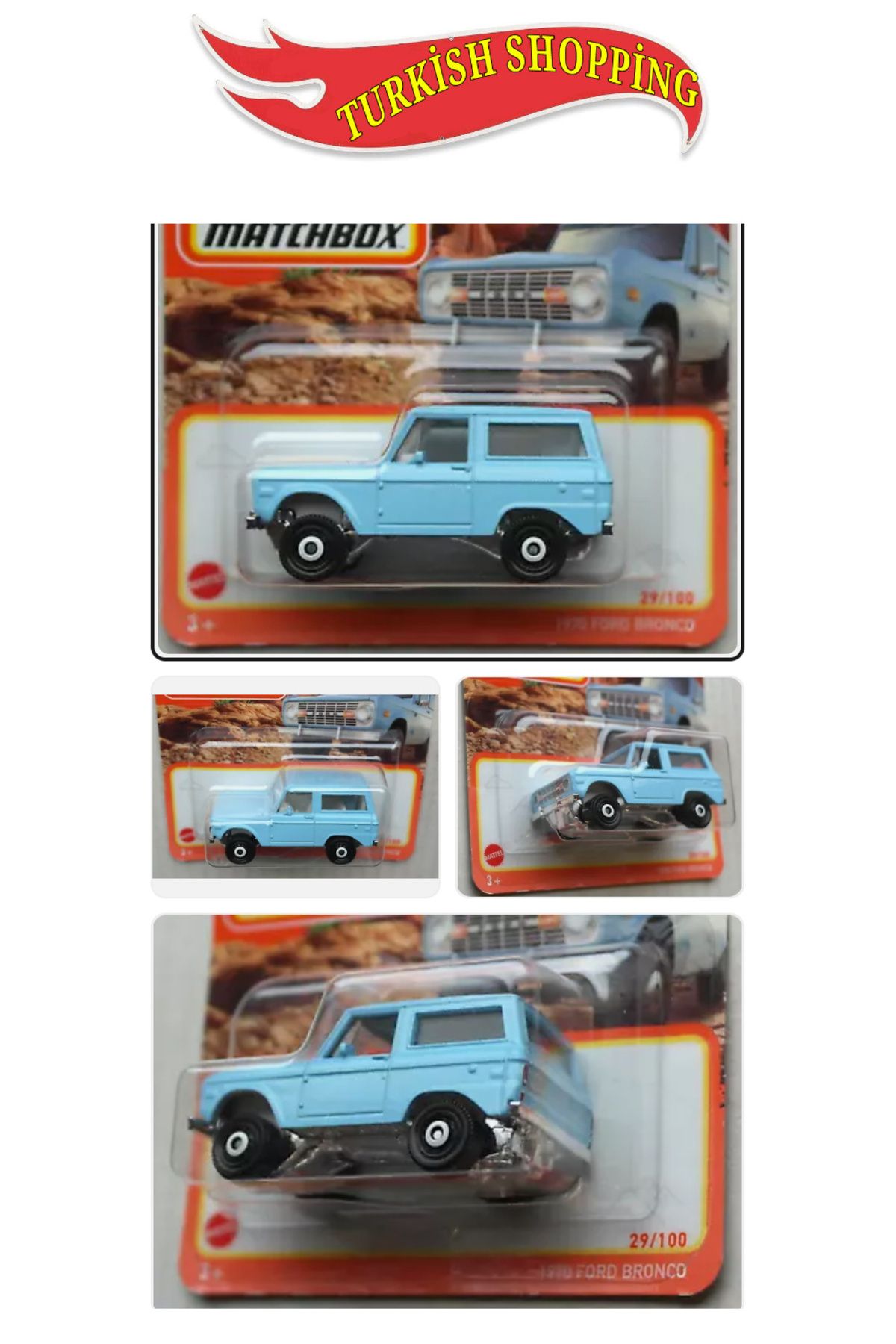 HOT WHEELS Matchbox 1:64 Ölçek 1970 Ford Bronco Nostaljik