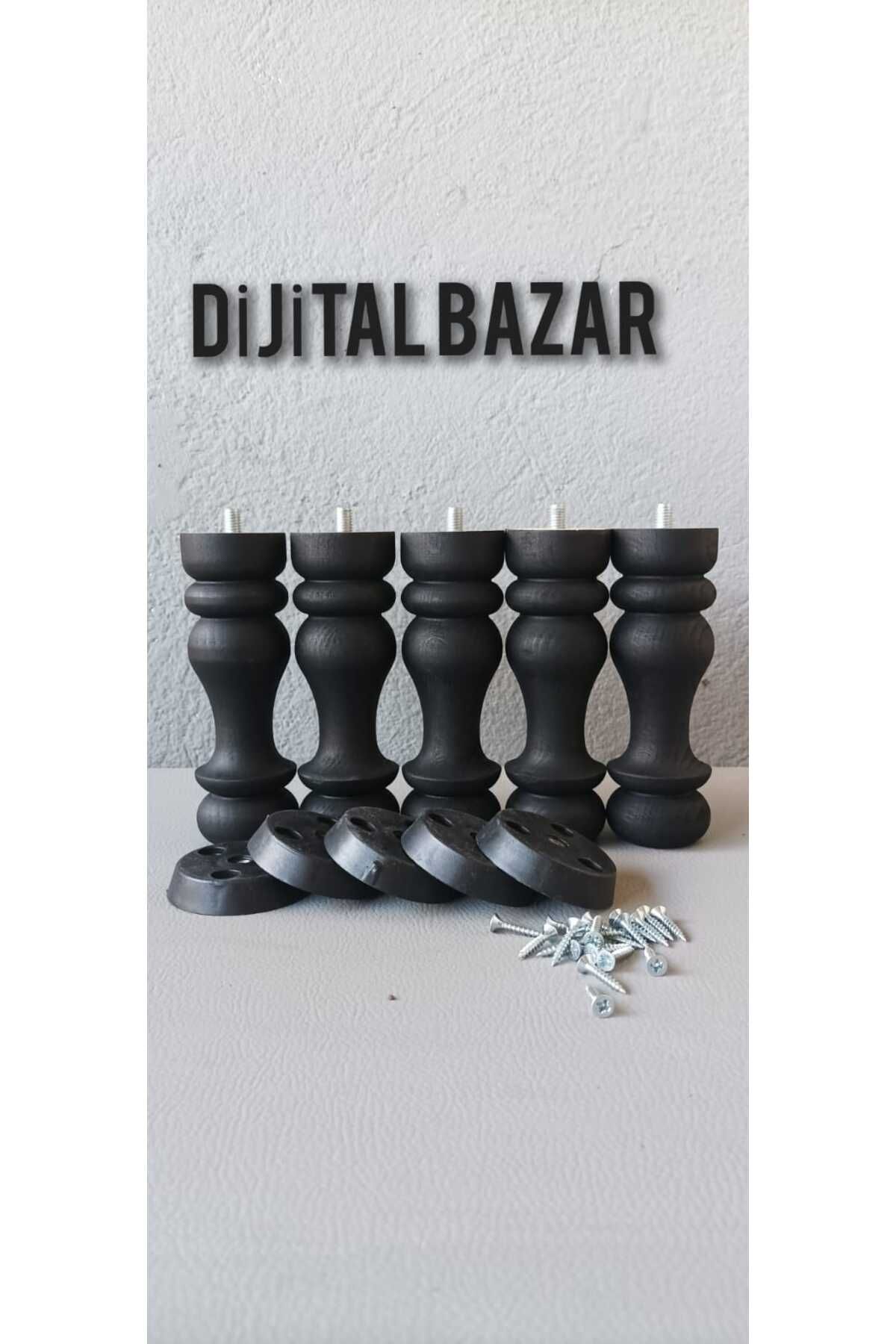 Dijital Bazar DİJİTAL BAZAR 15 CM LALE 5 Lİ SİYAH