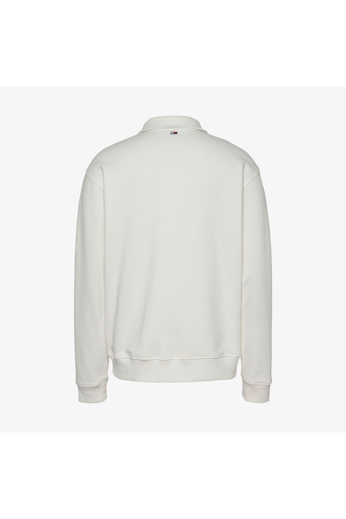 سویشرت سفید مردانه TJM 1 4 حوله زیپ پچ چوگان Tommy Hilfiger