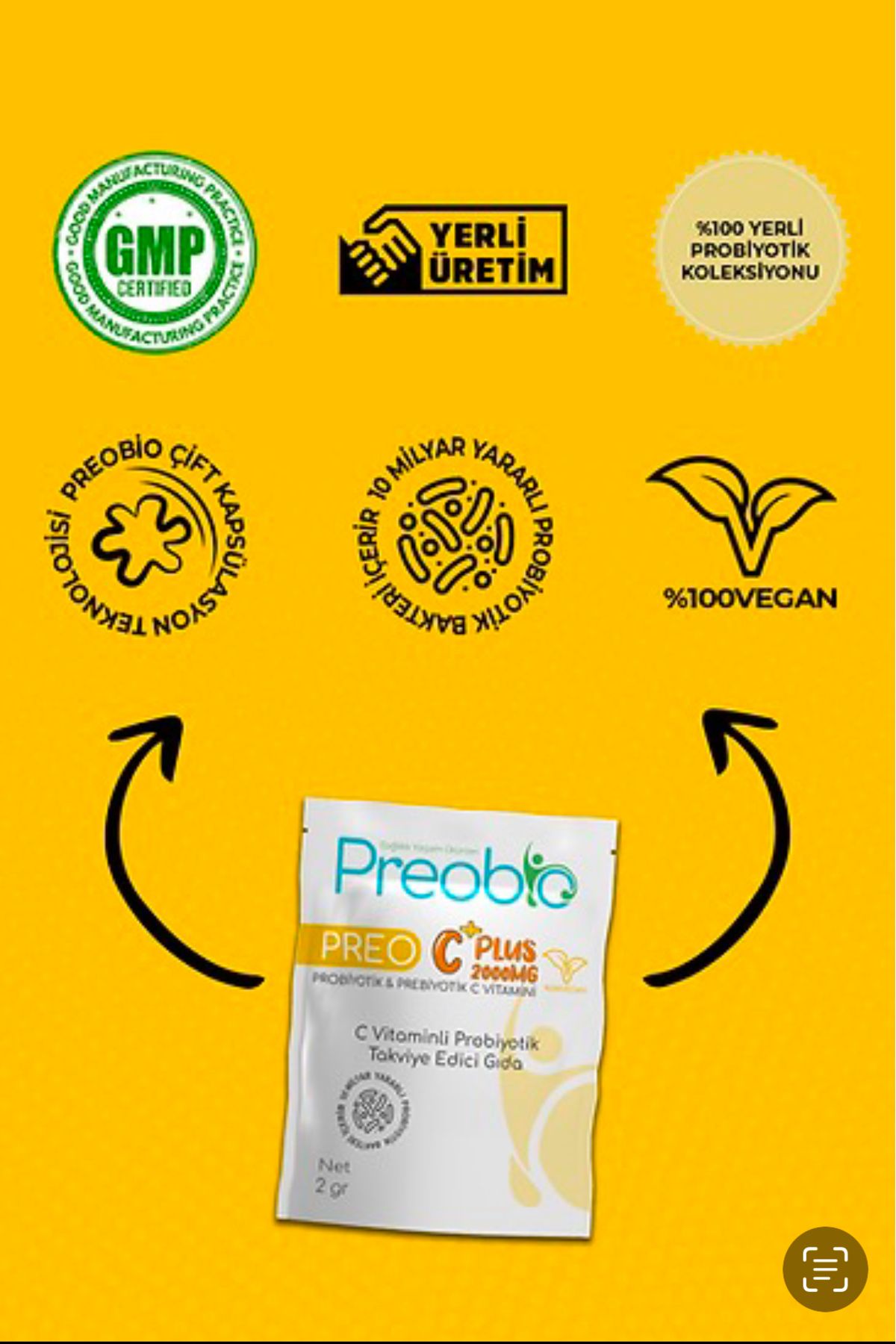 Preobio-Probiotic and Vitamin C Plus - Supplementary Food 20 Chassis X 2 Gr C Plus 3