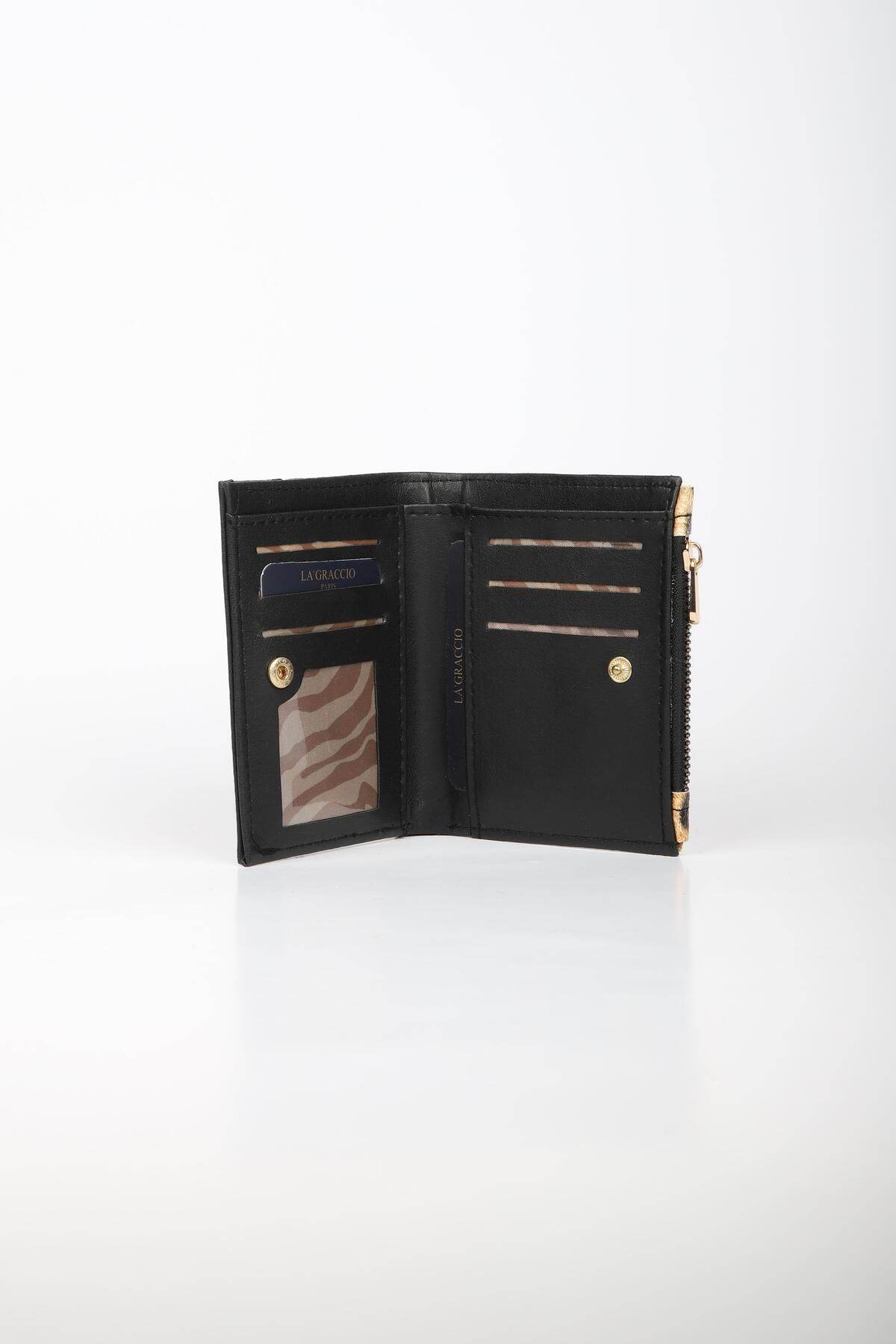 کیف پول زنانه LA'GRACCIO PARIS LOCHES LEOPARD WALLET مشکی La La'Graccio Paris