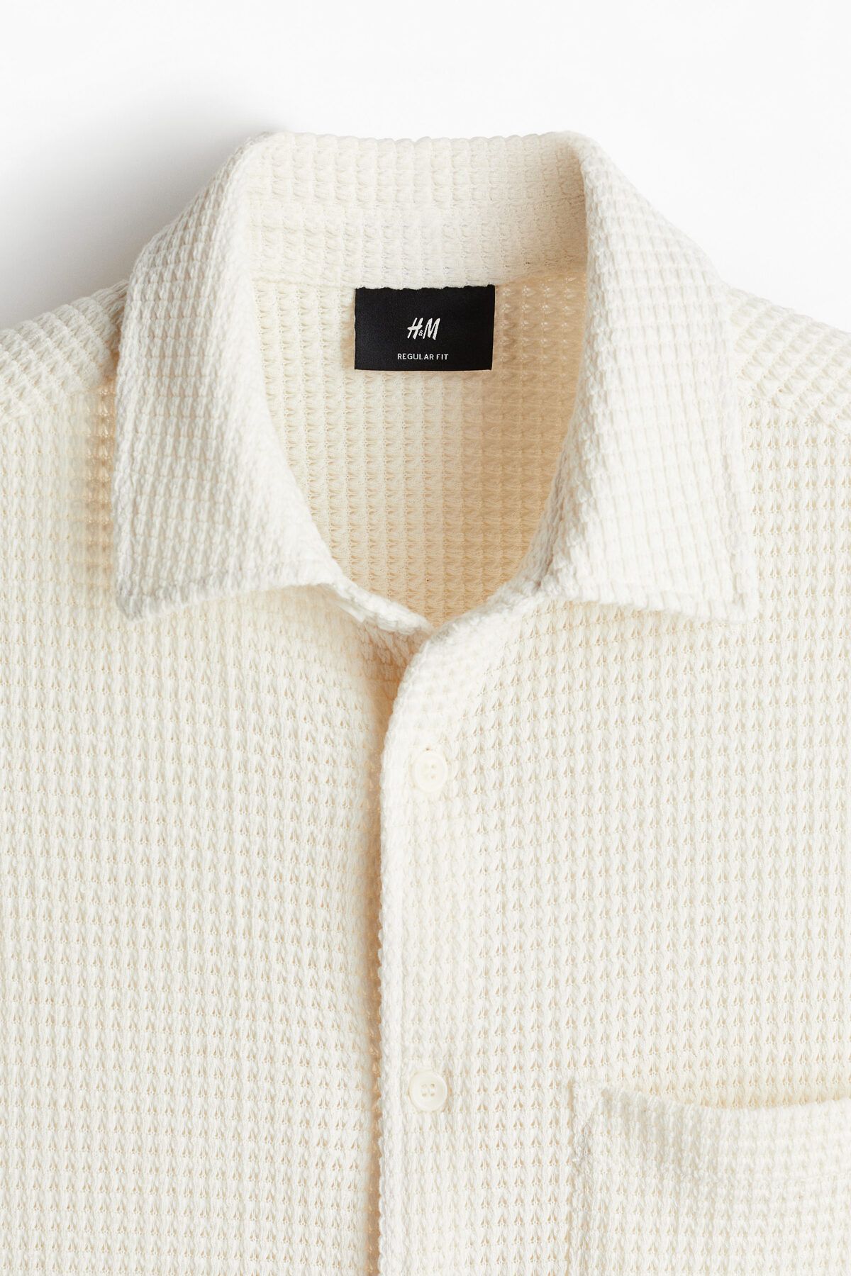 پیراهن / بلوز دکمه دار نود مردانه بافتی لانه زنبوری مناسب است H M H&M