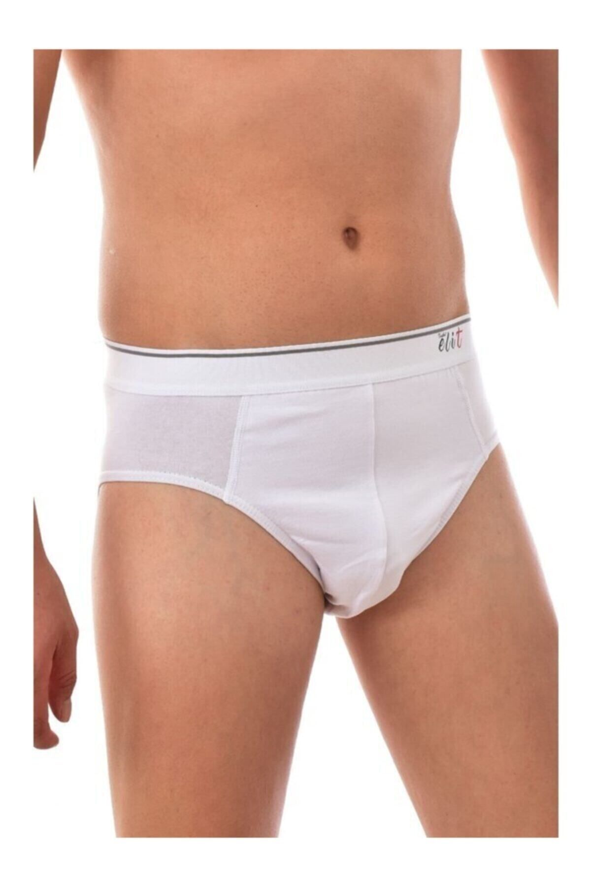 KEYAL Tutku Elit Erkek Beyaz 3 Adet Elit Likralı Kemerli Elastan Slip 1351