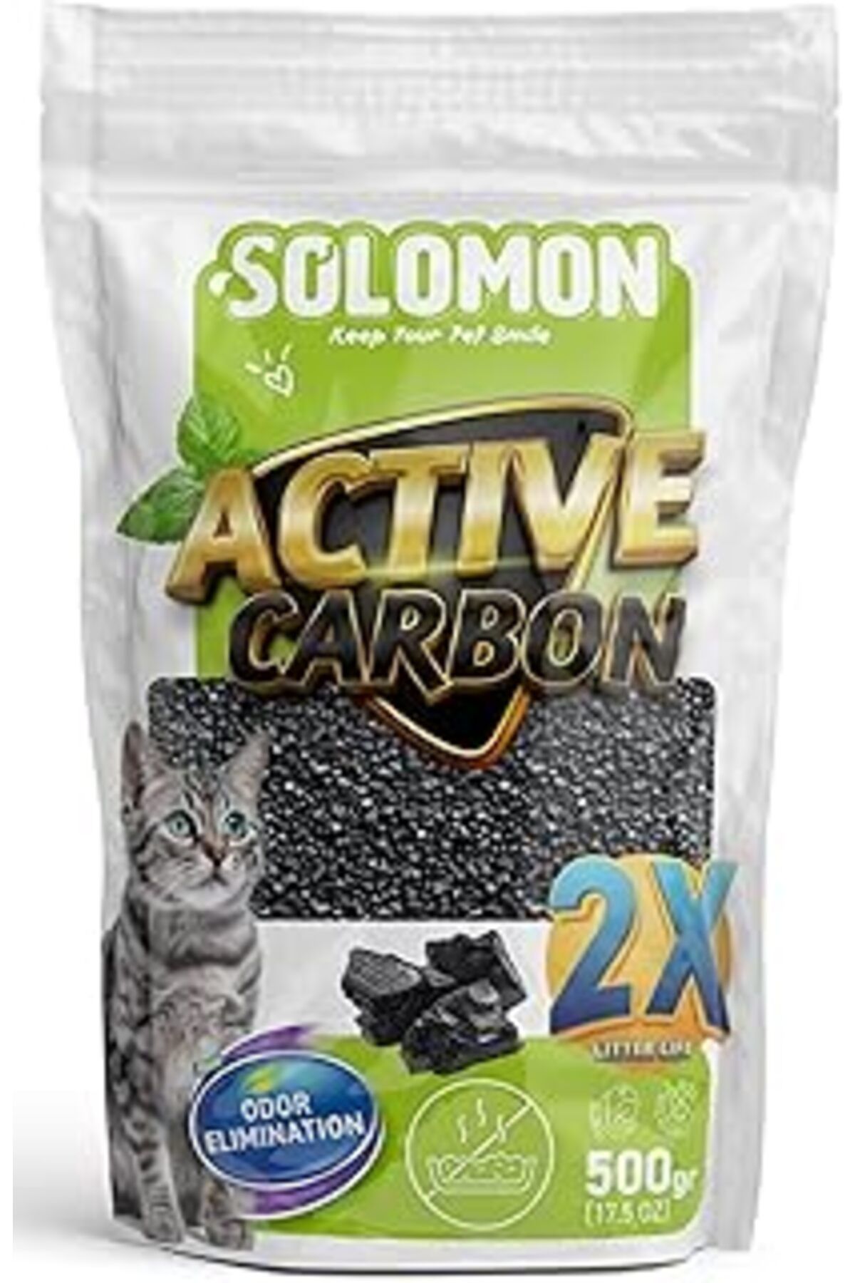 ZUHUDİ Active Carbon 500 Gr Koku Giderici - Kedi Kumu Aktif Karbon - Kedi Kumu Koku Giderici