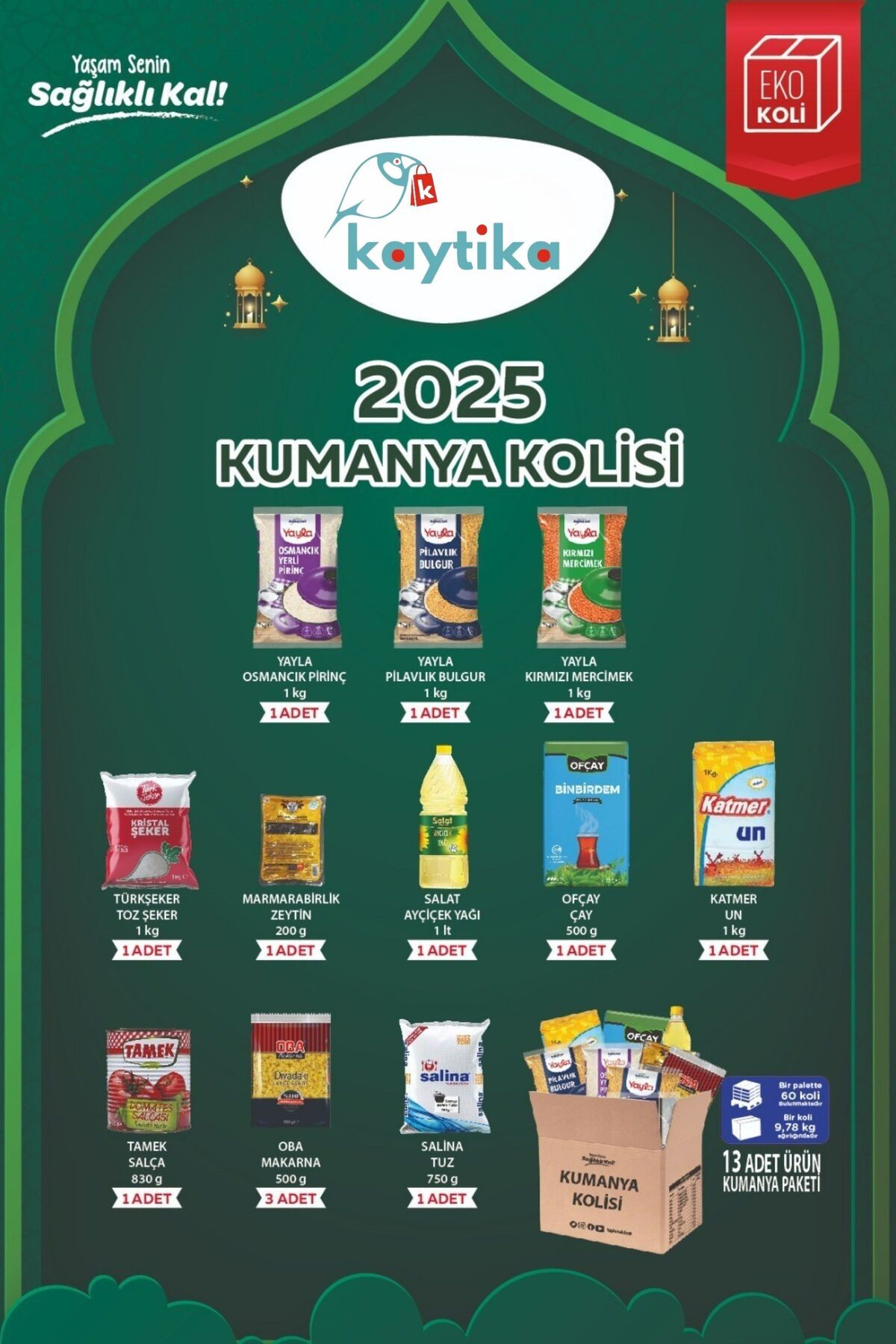 Kaytika Ramazan Kumpanya Kolisi 13 Parça Eko Paket