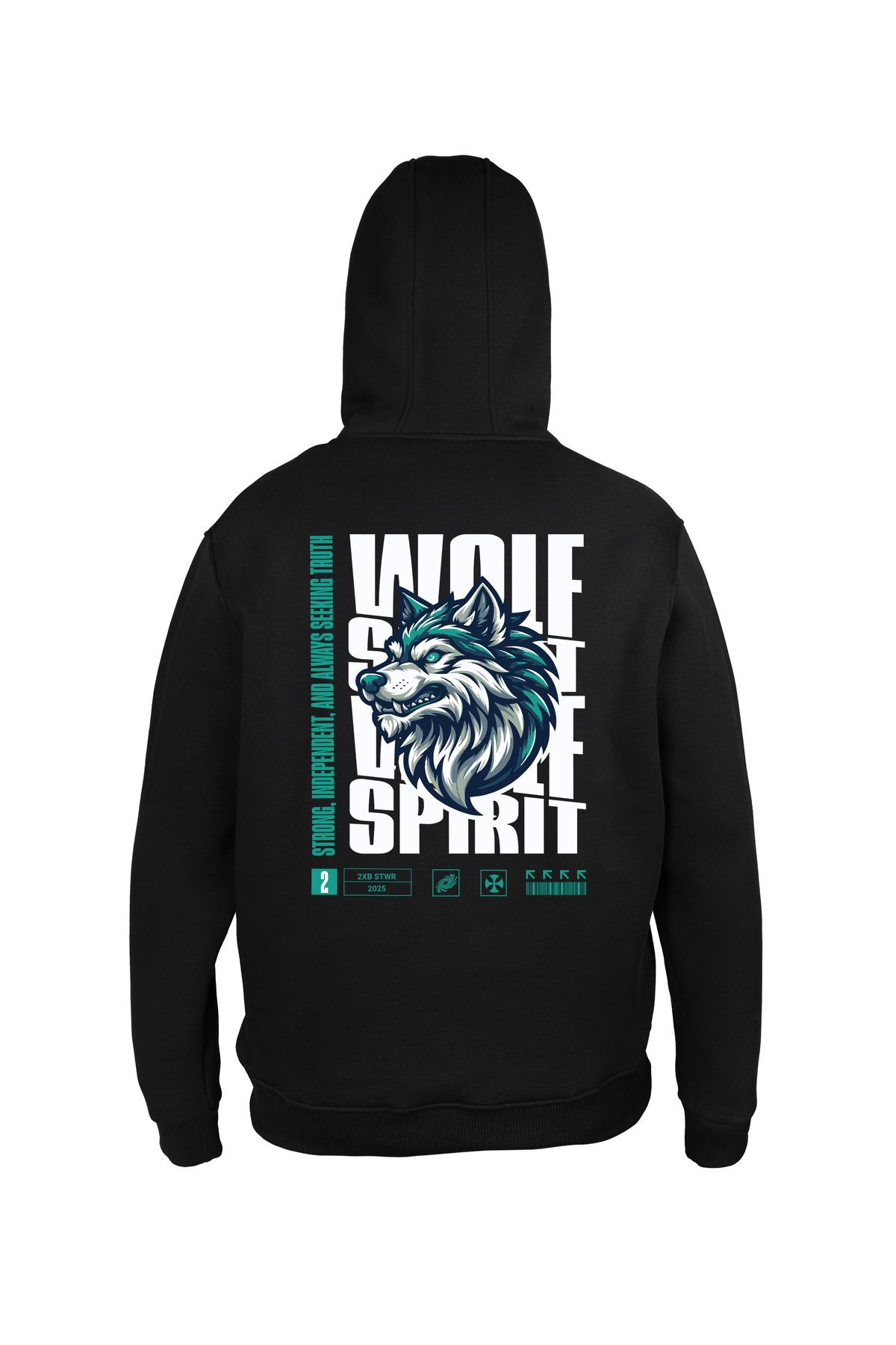 2XB Wolf Spirit Oversize Kapüşonlu Sweatshirt