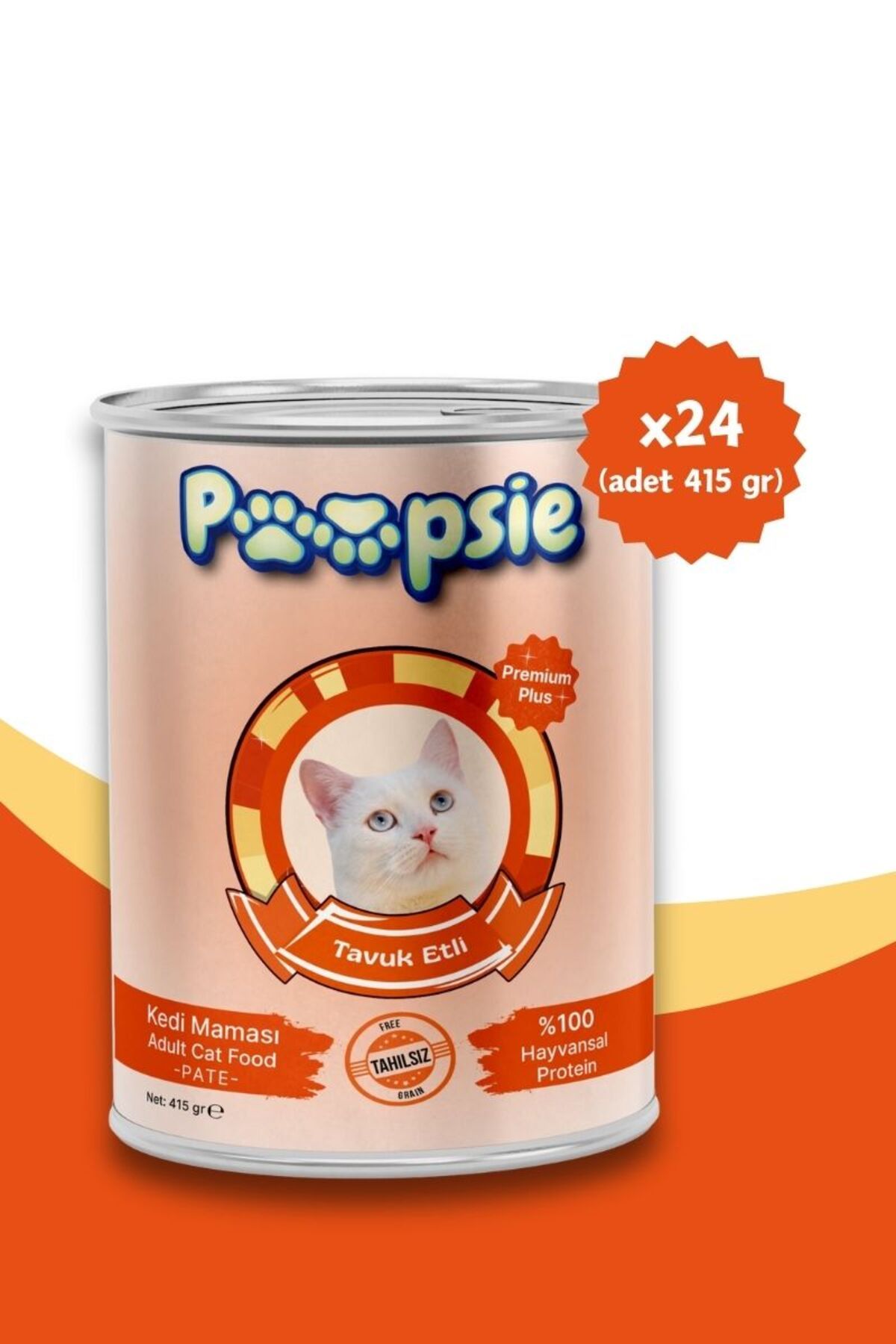 POOPSIE Tavuk Etli Kedi Maması 415Grx24Adet