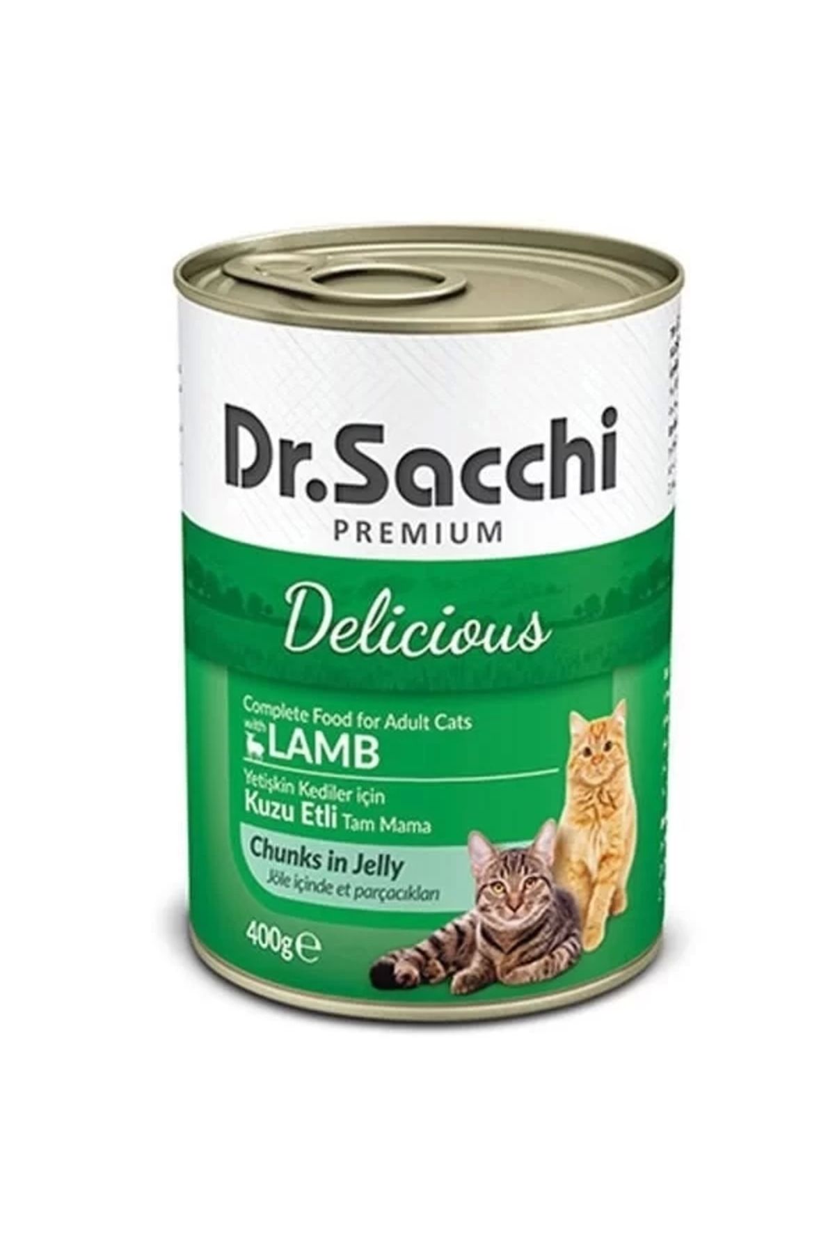 GLIMMERY Dr.Sacchi Kuzu Etli Yetişkin Konserve Kedi Maması 400 Gr