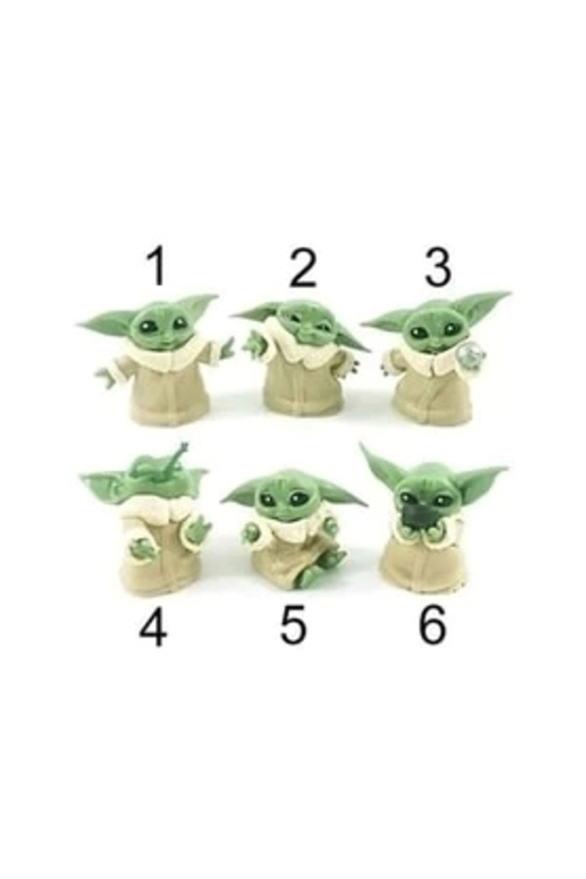 GLIMMERY Mini Baby Yoda Figür 6 Adet