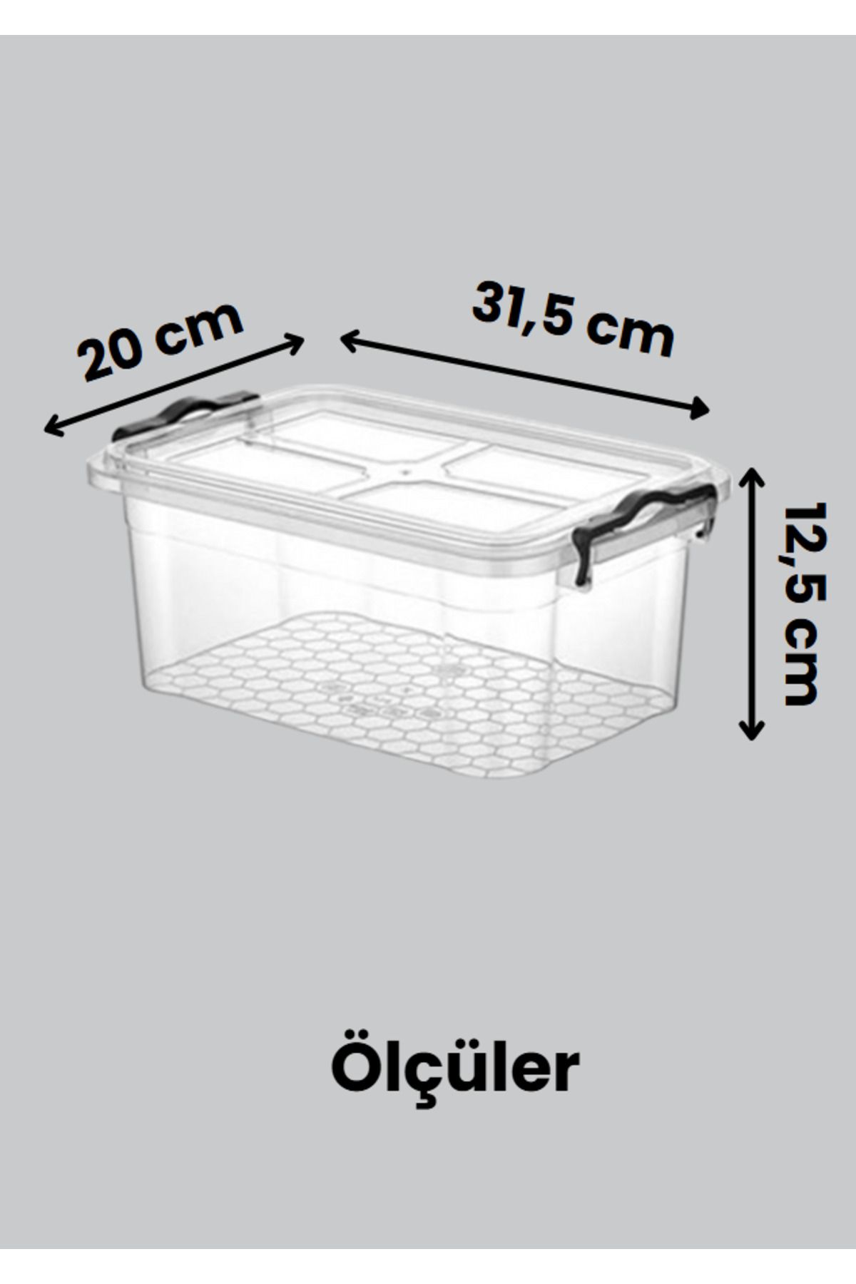 Flash Bazaar-Multi-Purpose Storage Container Box with Lid with Lock Lid 2Pcs 5 Liters 2
