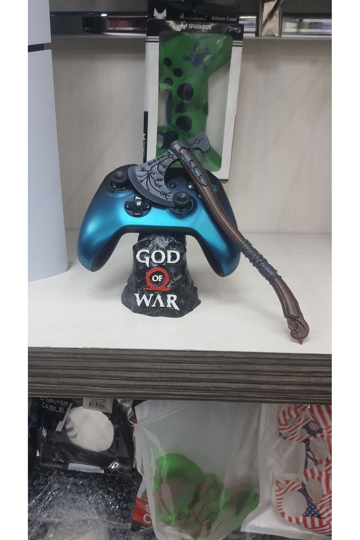 WONE God Of War PS5 / PS4 / Xbox Kol Tutucu Stand Joystick Konsol Telefon Standı Oyun Konsolu Ünitesi