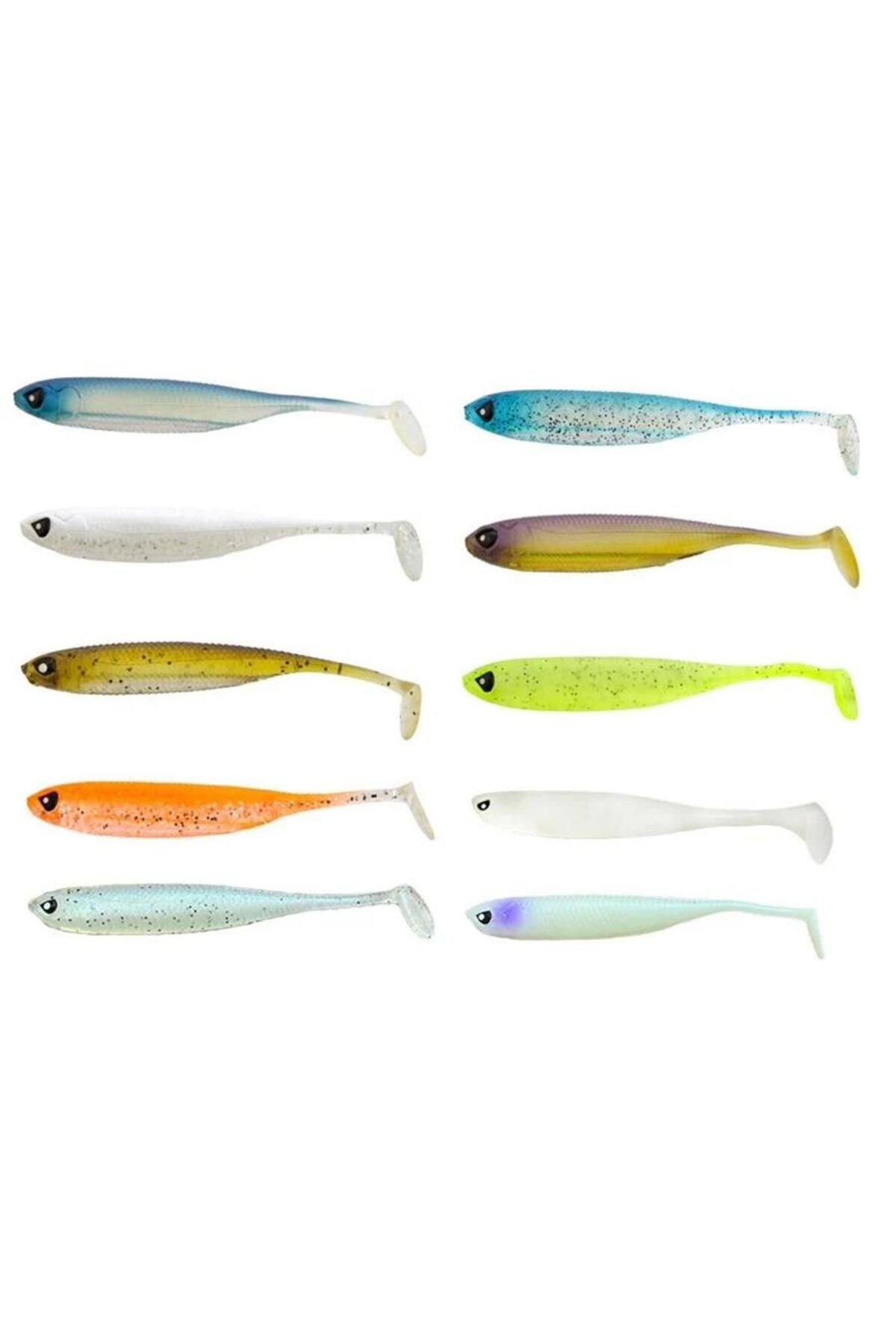 LUCKY JOHN Makora 3D Shad Tail 4'' 10cm 6 Adet Silikon Yem