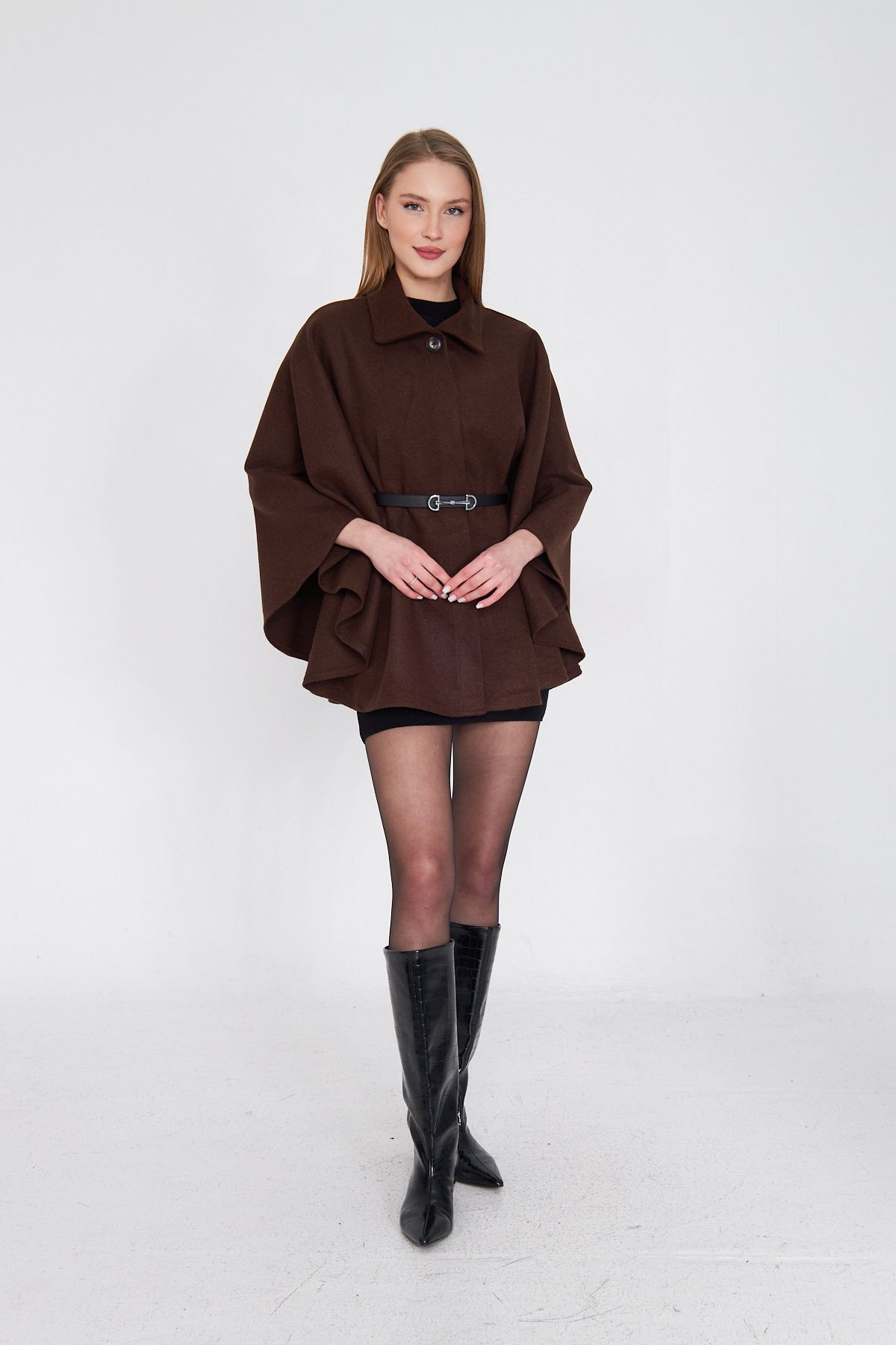 SevdeUgur-Γυναικεία Ζώνη Stamp Poncho / Sevde Ugur 3