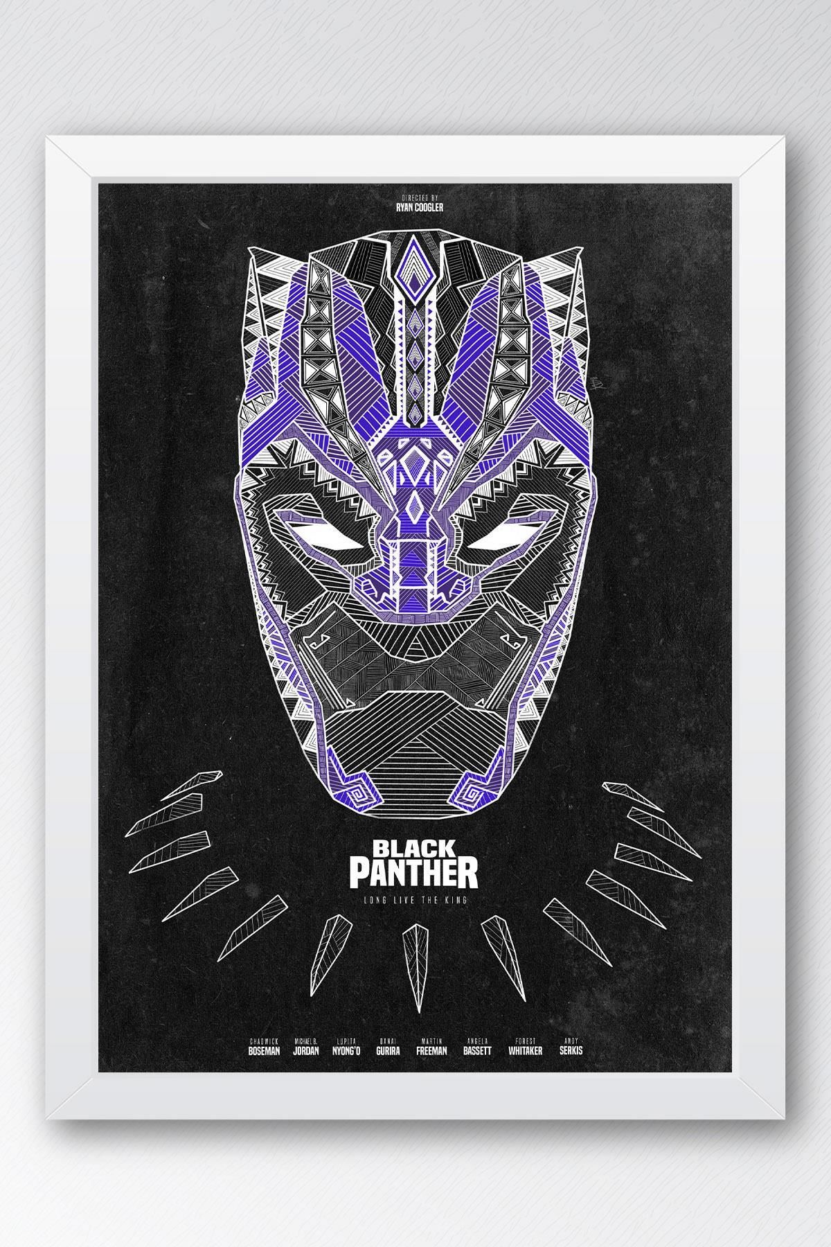 Saturn Black Panther Çerçeveli Tablo - Marvel Poster Tablo