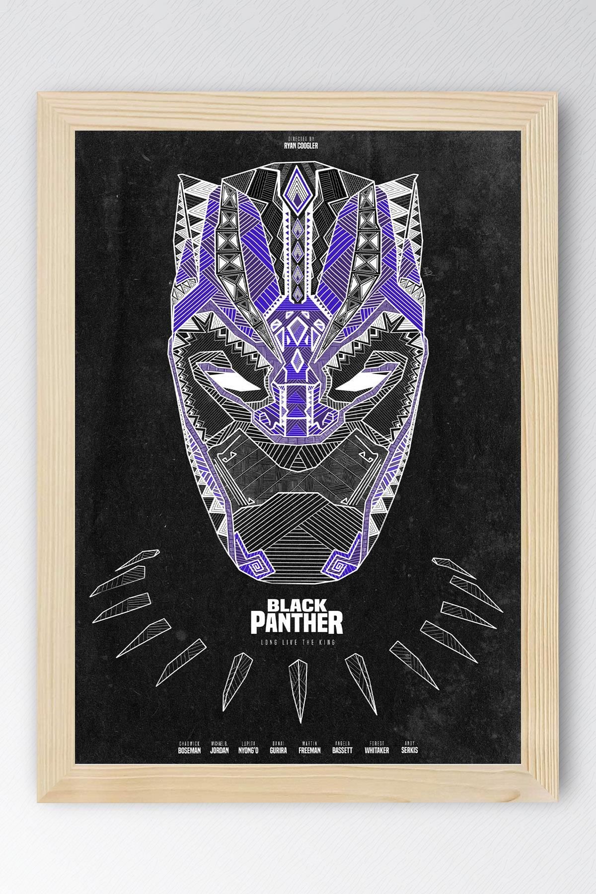 Saturn Black Panther Çerçeveli Tablo - Marvel Poster Tablo